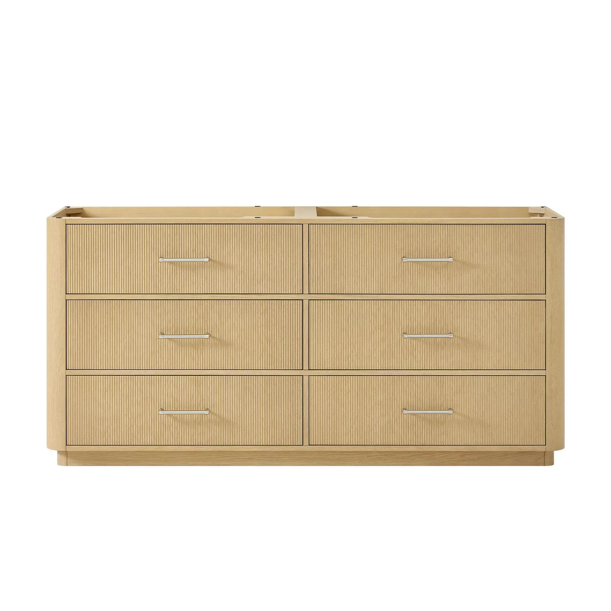 72" Francesca Double Bathroom Vanity Scandinavian Oak Brushed Nickel Trim by wyndham View 21