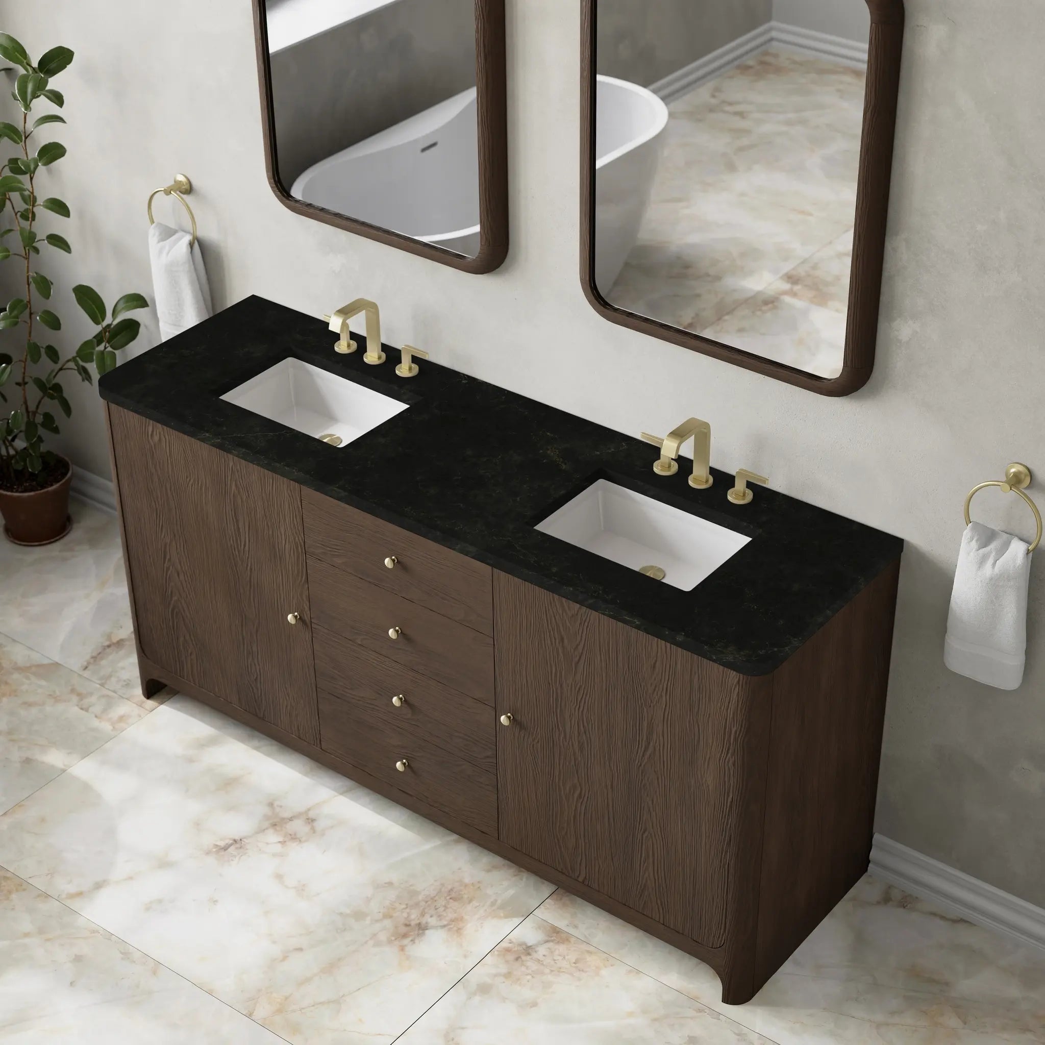 72 Gracyn Double Vanity In Sable Standard Phantome Eclos 8 Widespread 5