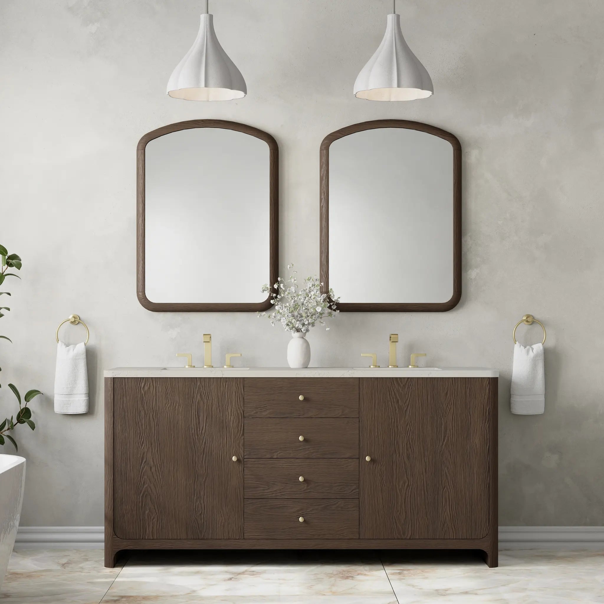 72 Gracyn Double Vanity In Sable Standard Siberian Silestone 8 Widespread 2