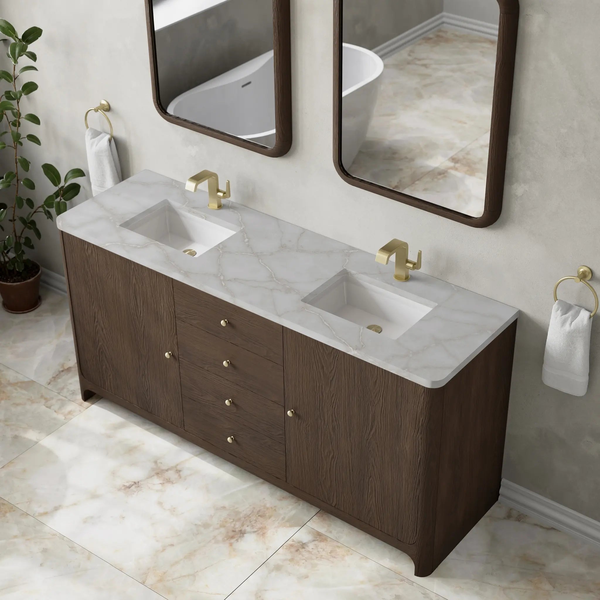72 Gracyn Double Vanity In Sable Standard Victorian Silver Silestone Single Hole 7