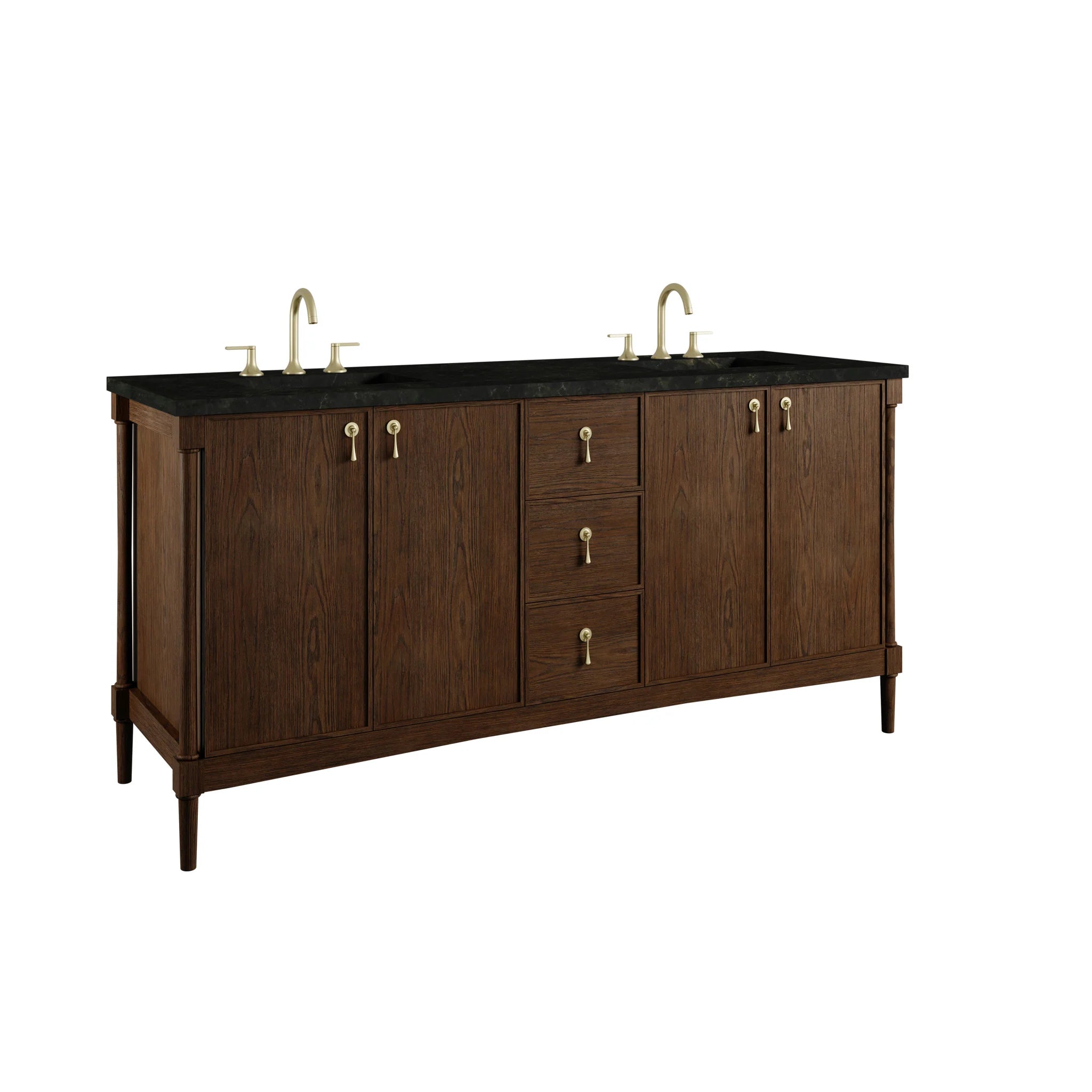 72" Kinnsden Double Vanity in Sable Oak by James Martin Vanities-Phantome Eclos 9