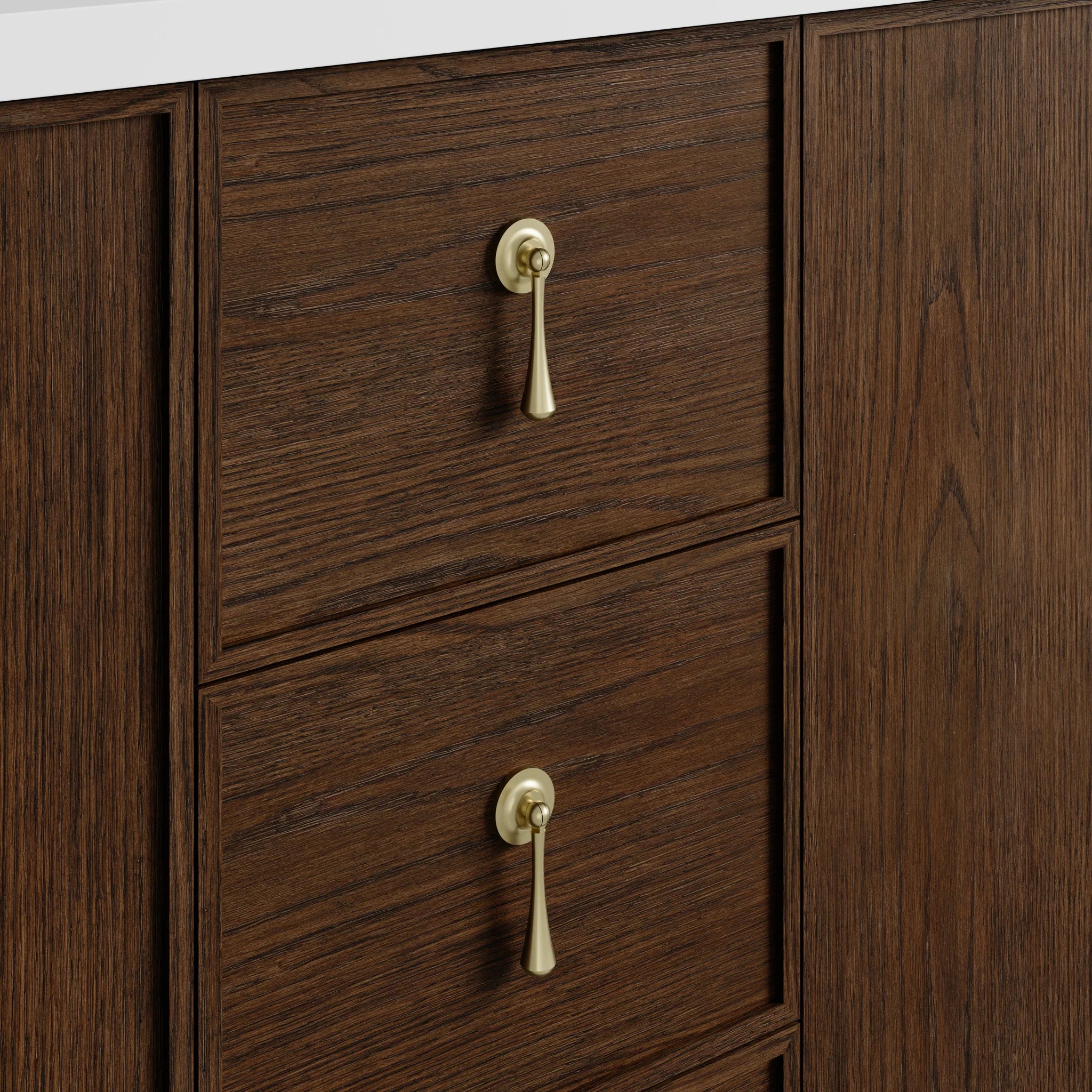 72" Kinnsden Double Vanity in Sable Oak by James Martin Vanities-Victorian Silver Silestone 14