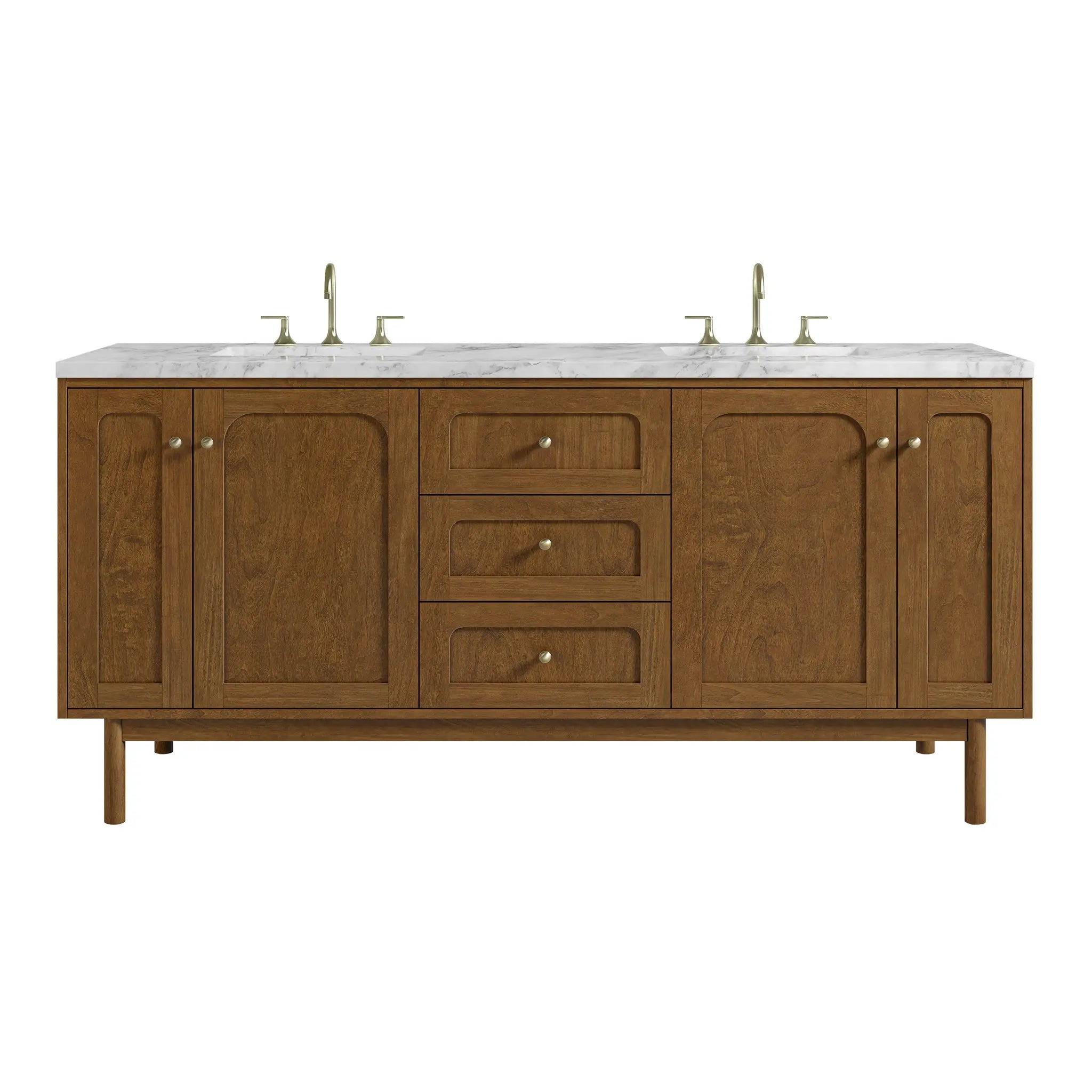 72" Laurent Double Vanity in Honey Oak by James Martin Vanities