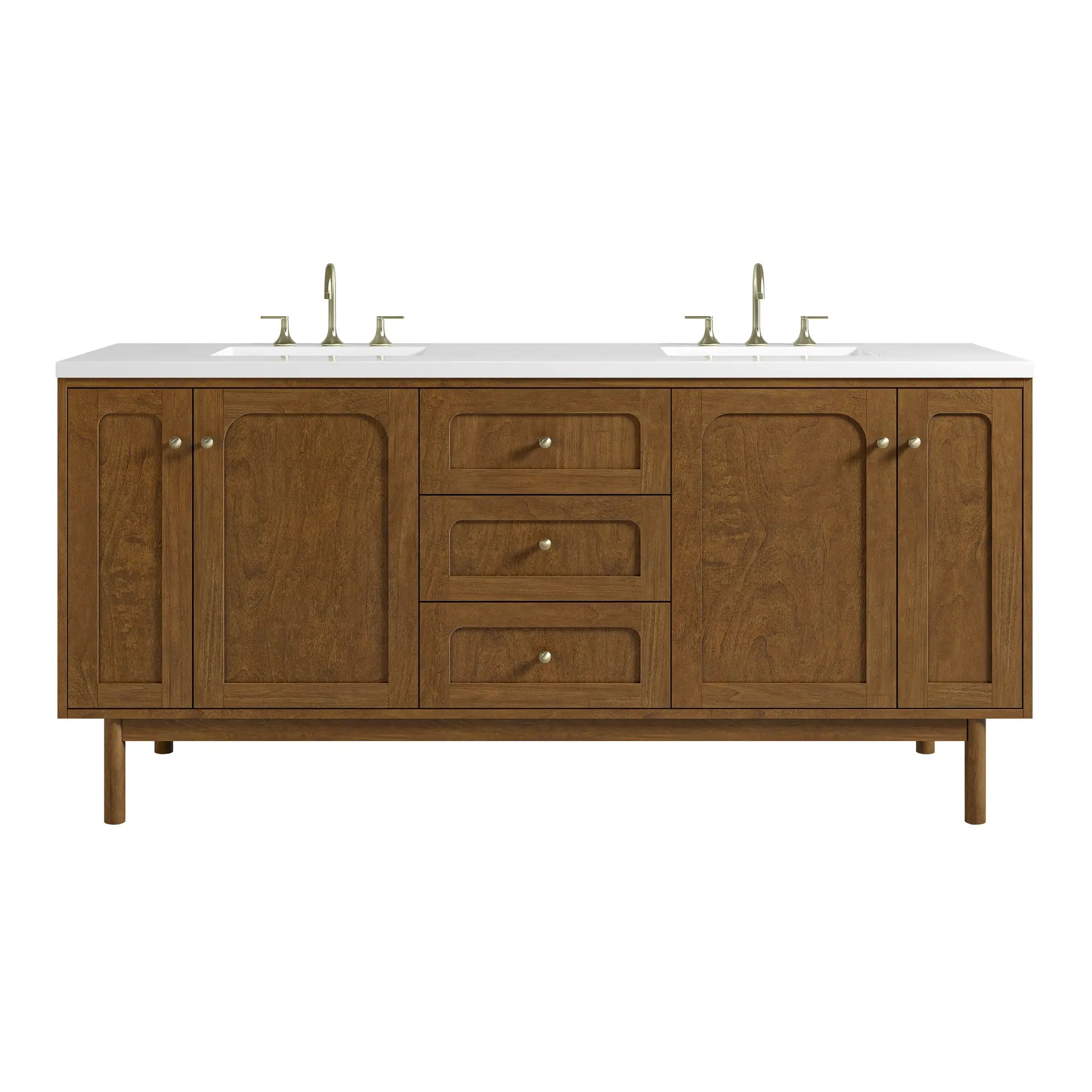72" Laurent Double Vanity in Honey Oak by James Martin Vanities