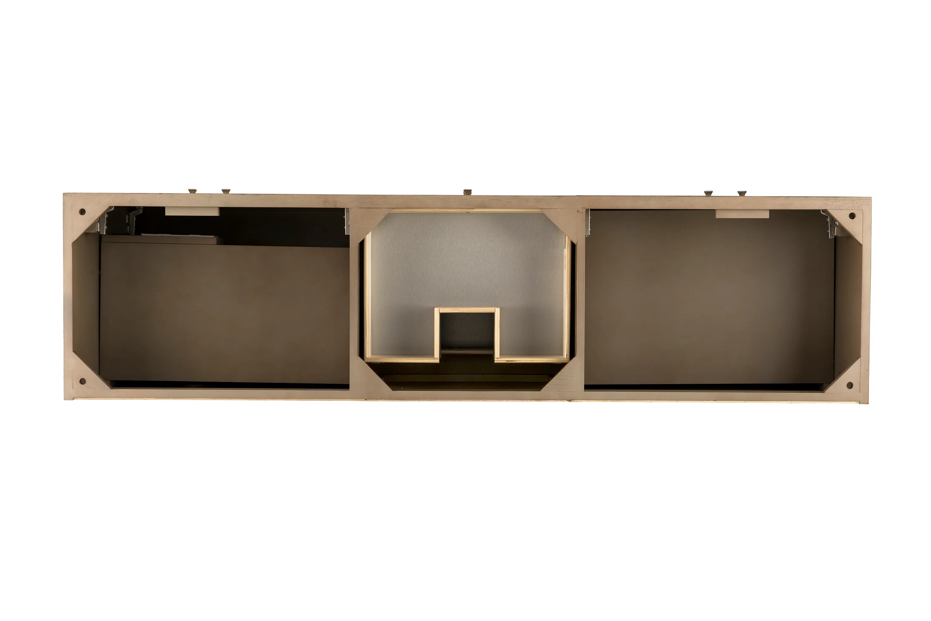 72" Linear Double Vanity Whitewashed Walnut-Cabinet Only image 1