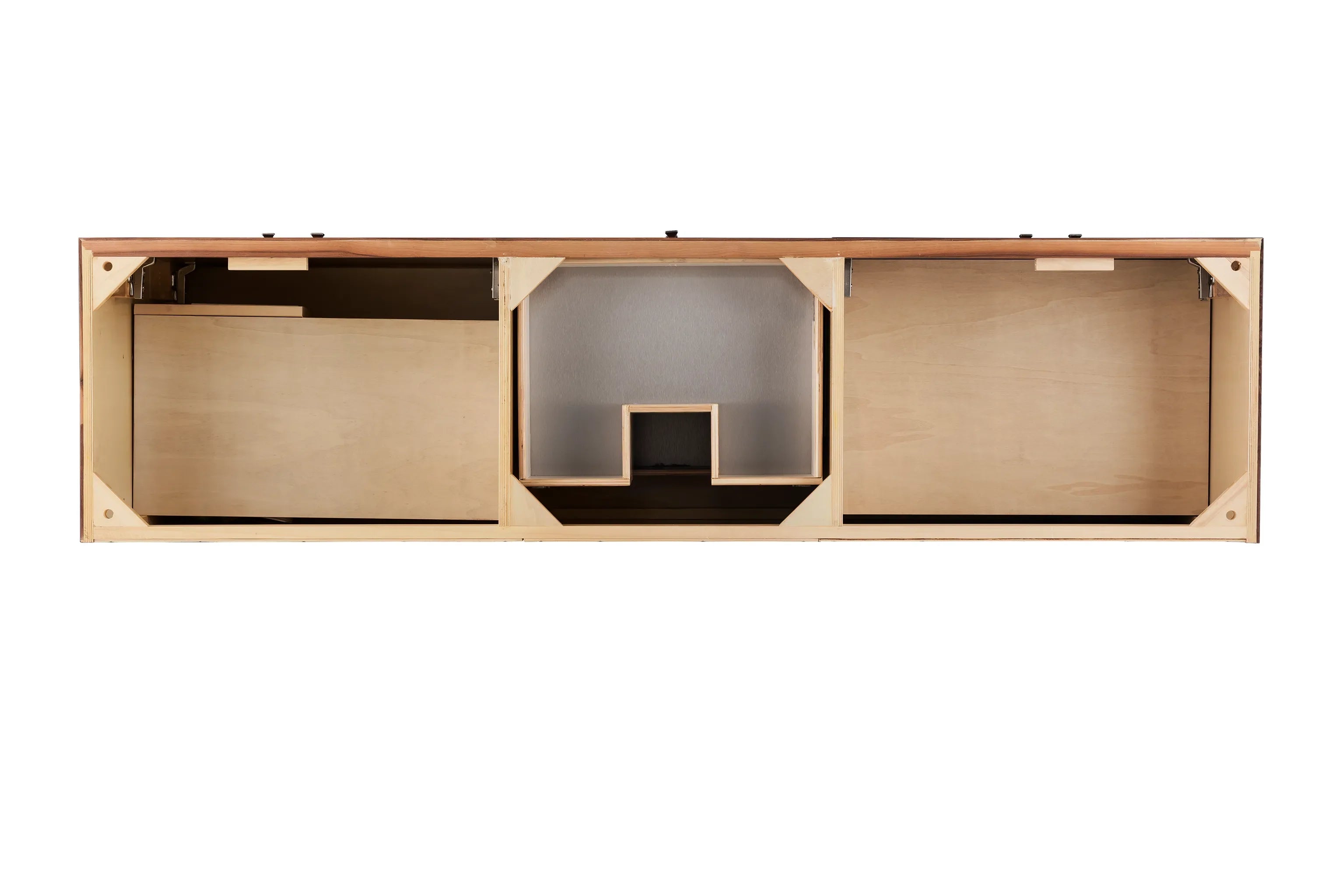 72" Linear Single Vanity in Mid-Century Walnut-Cabinet Only image 1