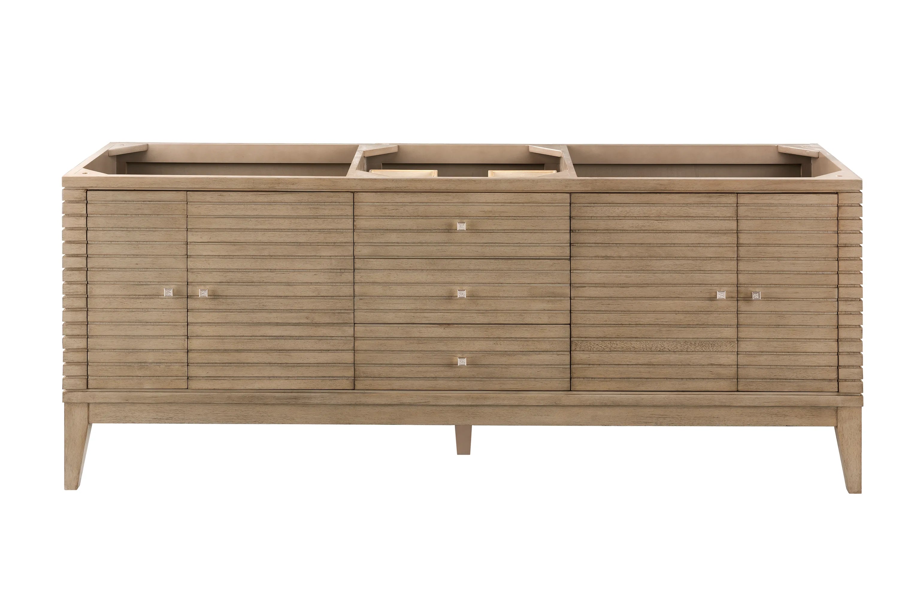 72" Linear Single Vanity Whitewashed Walnut-Cabinet Only image