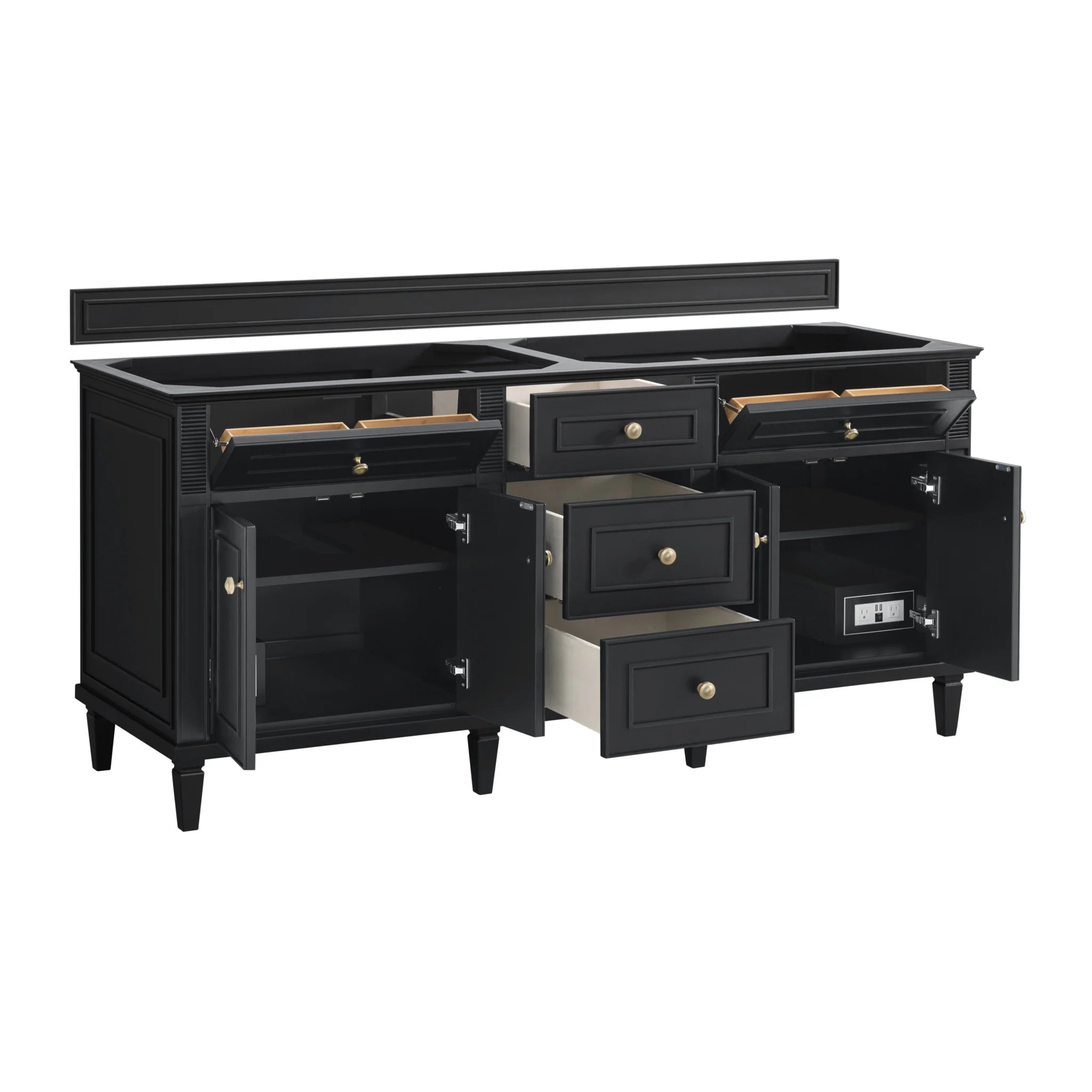 72-lorelai-double-vanity-cabinet-in-black-onyx-w-freepower-wireless-charger-by-james-martin-vanities-424-v72-m-bko-siberian-silestone image 1