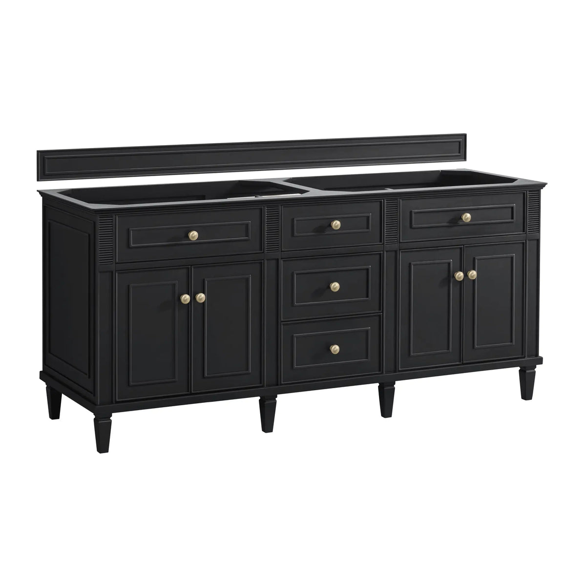 72 Lorelai Double Vanity In Black Onyx Standard Carrara White Marble 8 Widespread 2