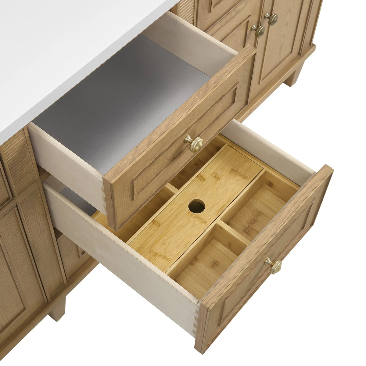 72 Lorelai Double Vanity In Light Natural Oak Standard Carrara White Marble 8 Widespread 13