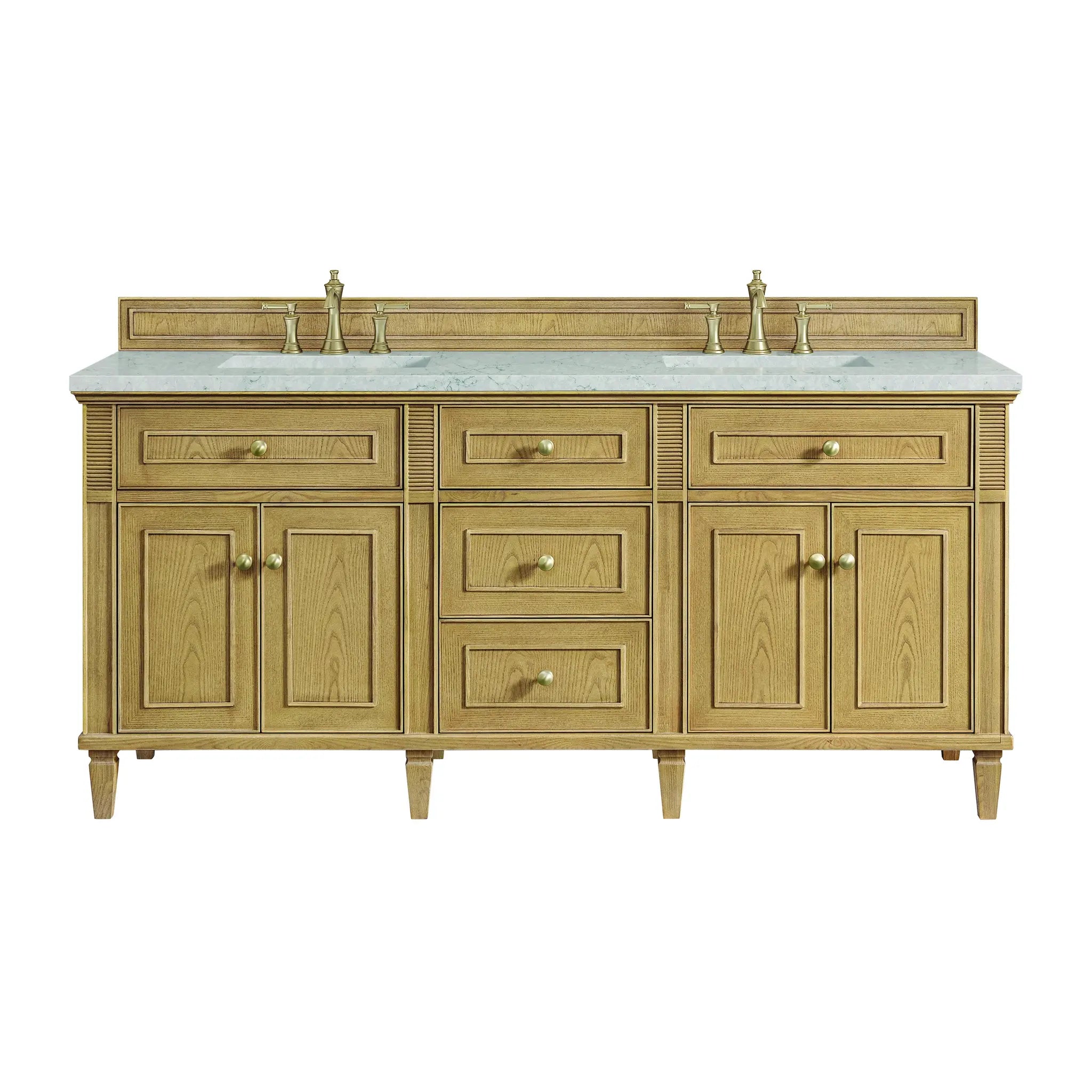 72" Lorelai Double Vanity in Light Natural Oak by James Martin Vanities