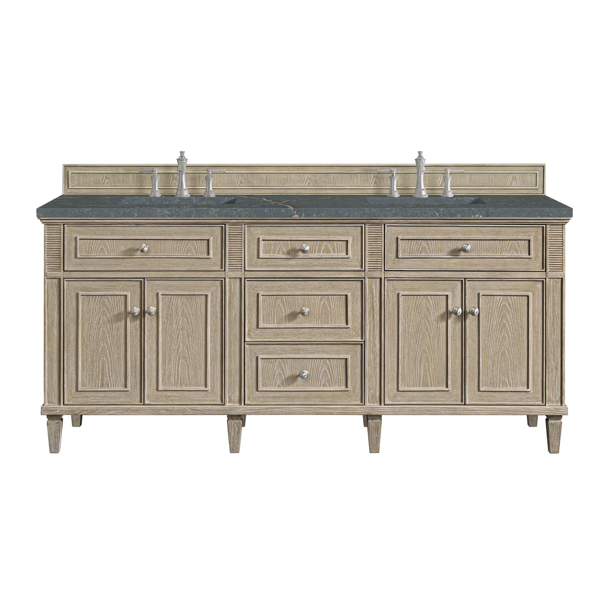 72" Lorelai Double Vanity in Whitewashed Oak by James Martin Vanities