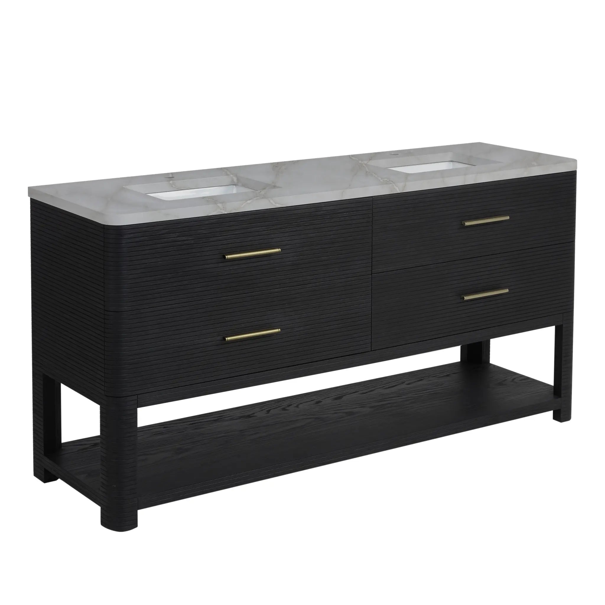 72 Lucian Double Vanity In Carbon Oak Standard Victorian Silver Silestone Single Hole 10