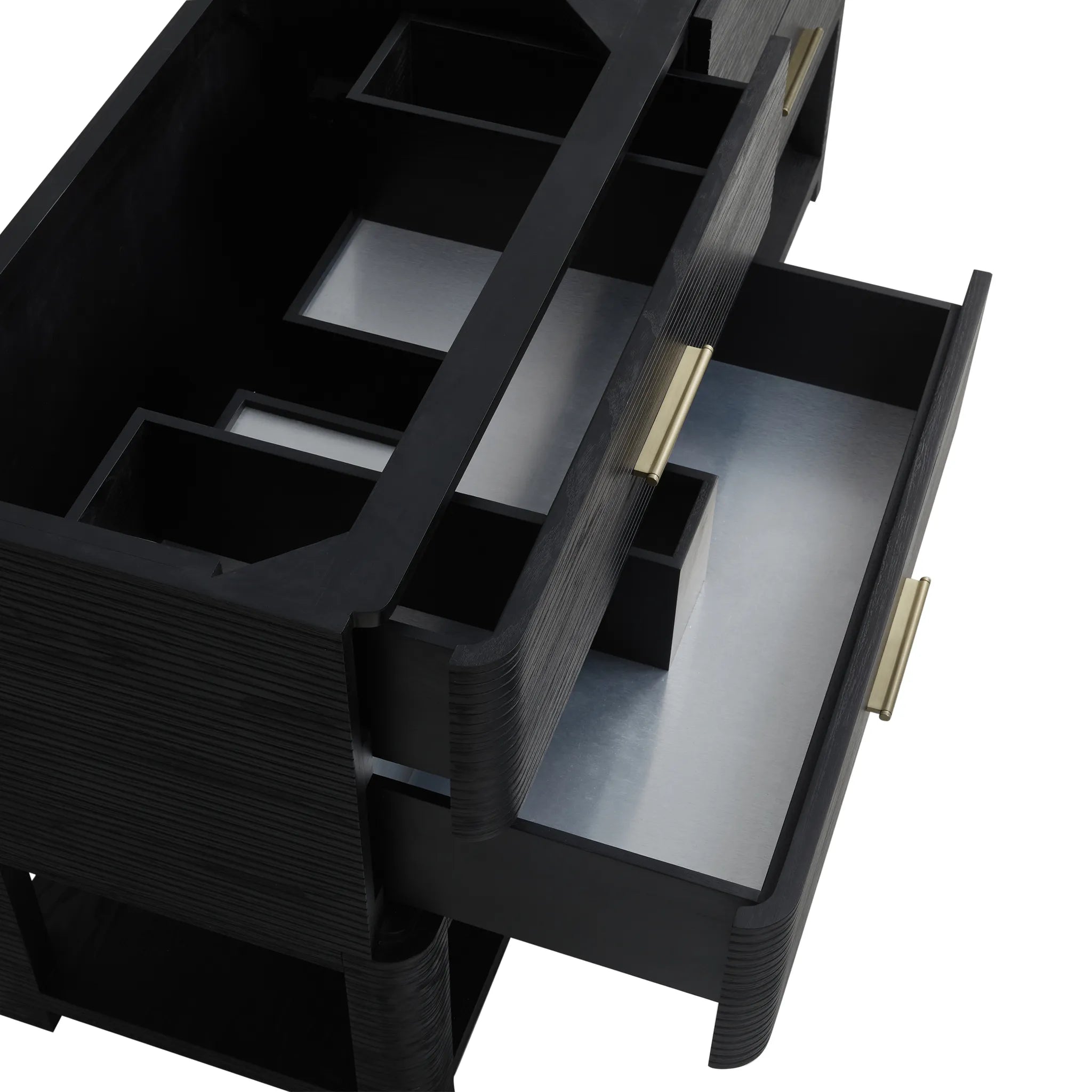 72" Lucian Double Vanity in Carbon Oak-Victorian Silver Silestone-Single Hole image 11