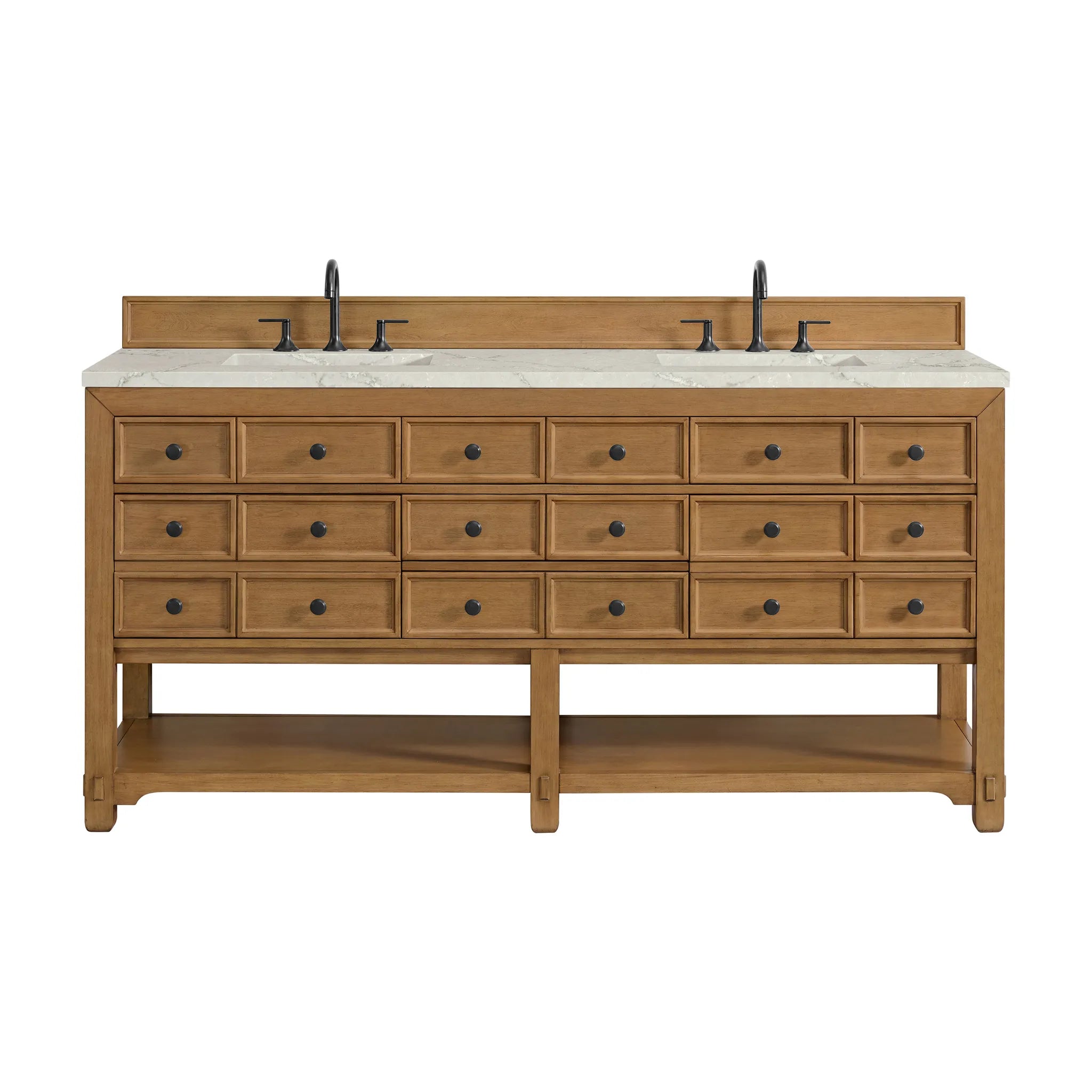 72" Malibu Double Vanity in Amber Birch by James Martin Vanities - AURA Modern Home