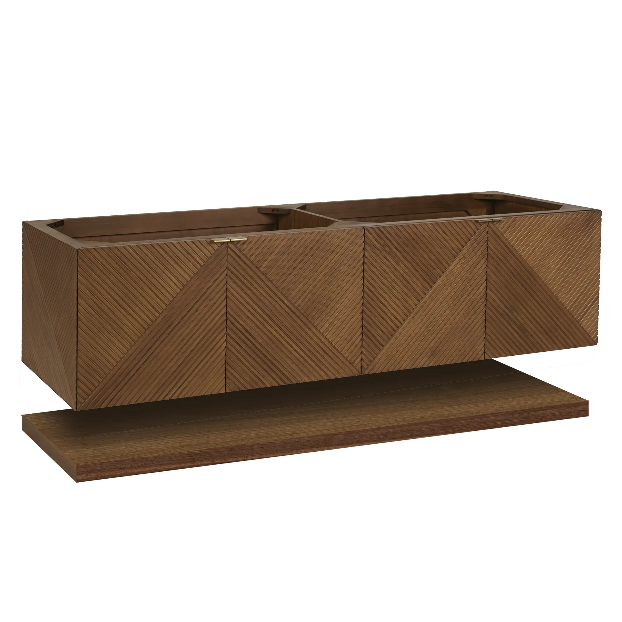 72" Marcello Double Vanity in Chestnut w/FreePower Wireless Charger-Cabinet Only-Not Available image