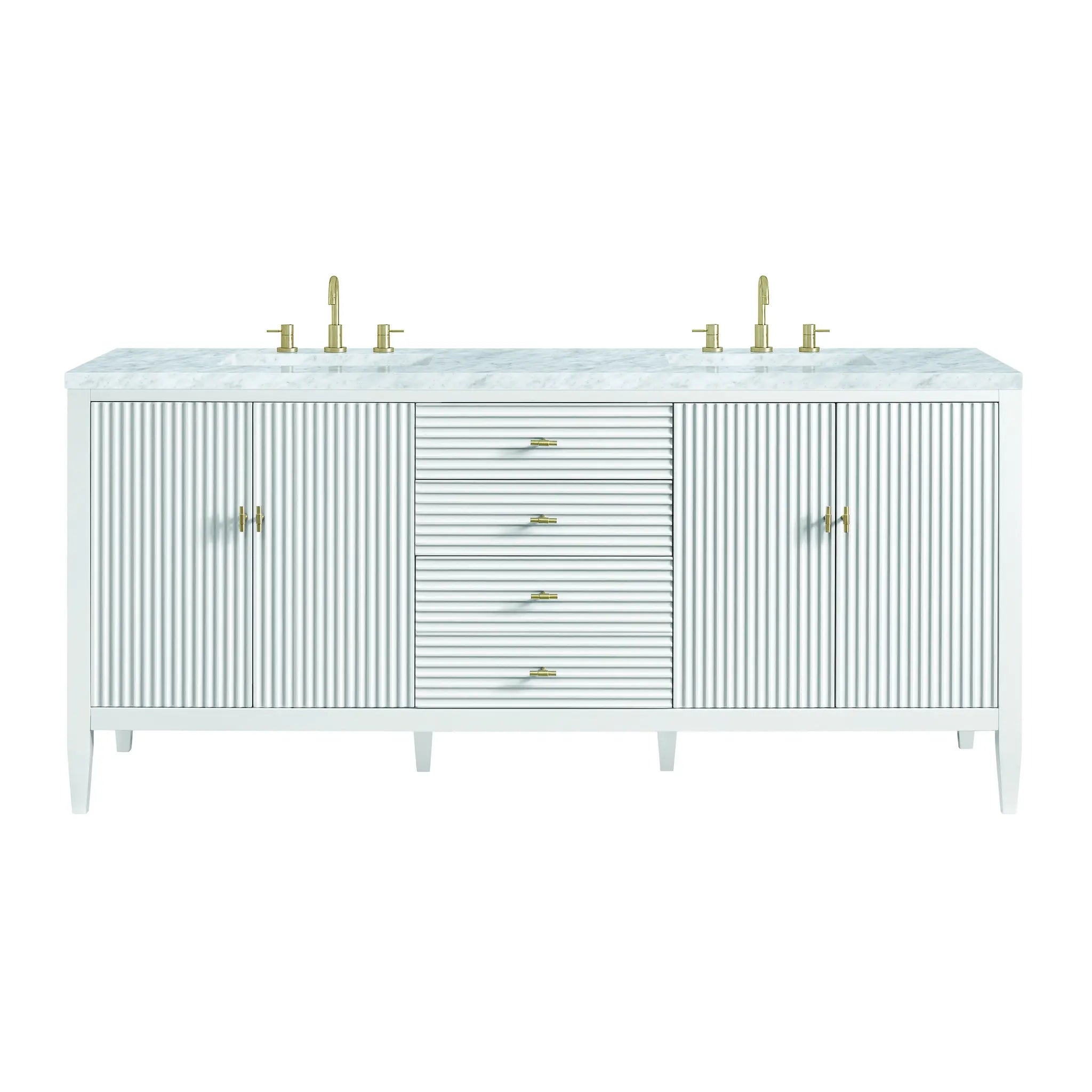 72" Myrrin Vanity in Bright White by James Martin Vanities