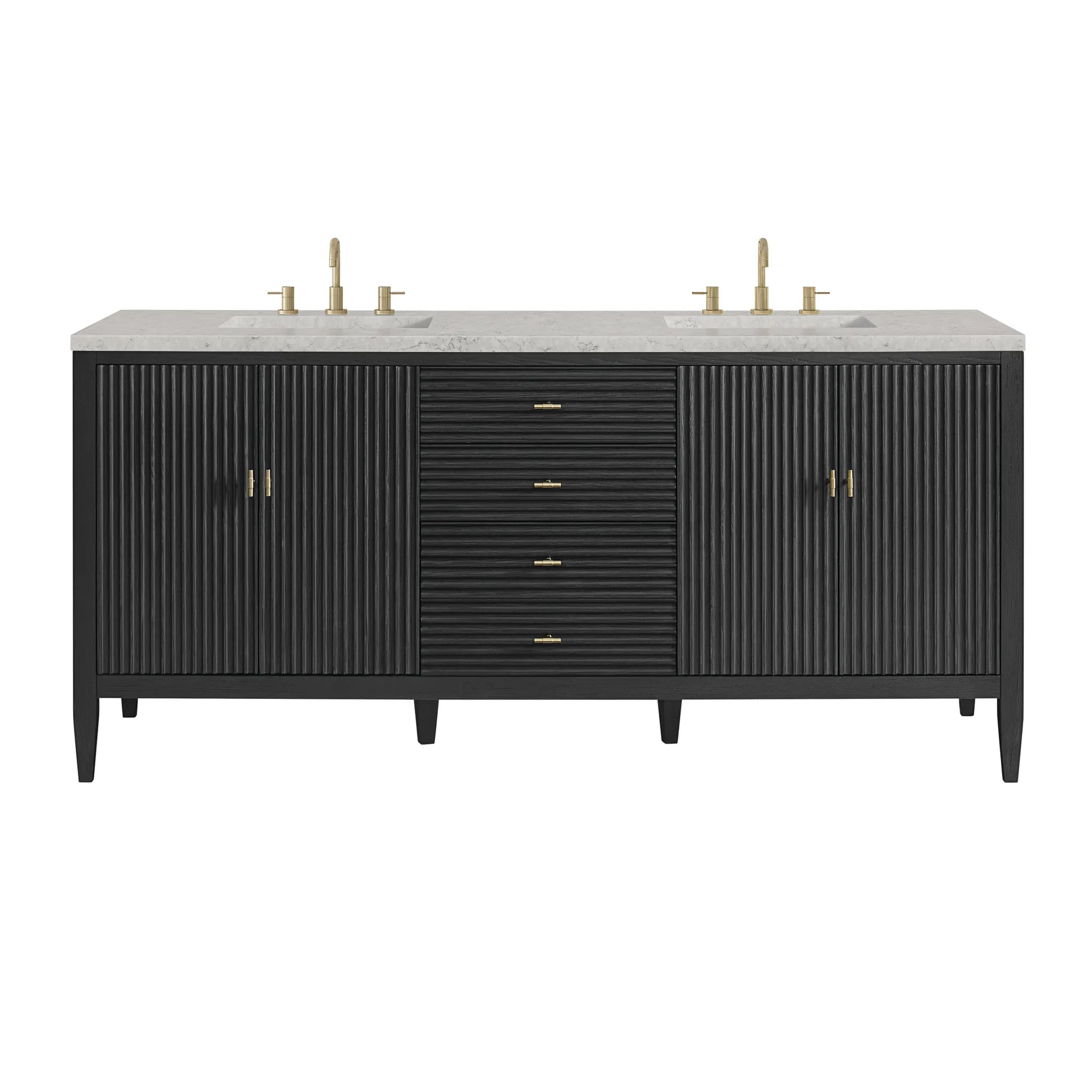 72" Myrrin Vanity in Carbon Oak by James Martin Vanities
