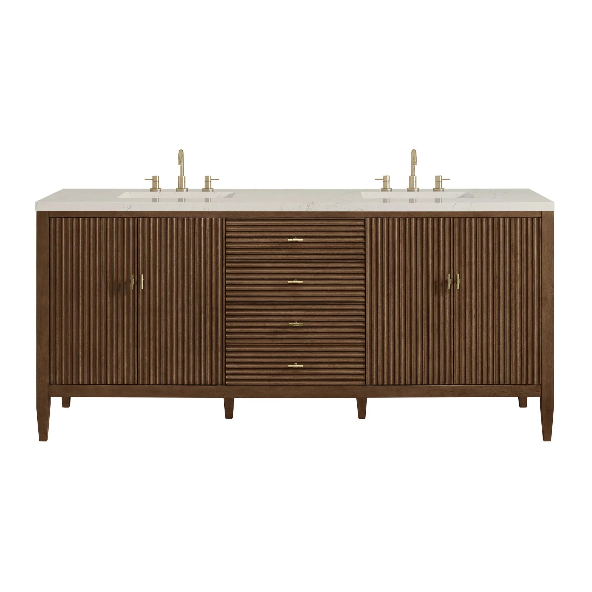 72" Myrrin Vanity in Mid Century Walnut by James Martin Vanities