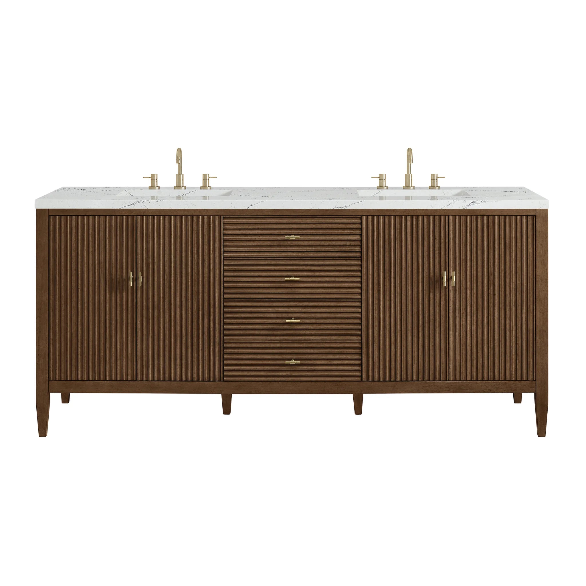 72" Myrrin Vanity in Mid Century Walnut by James Martin Vanities