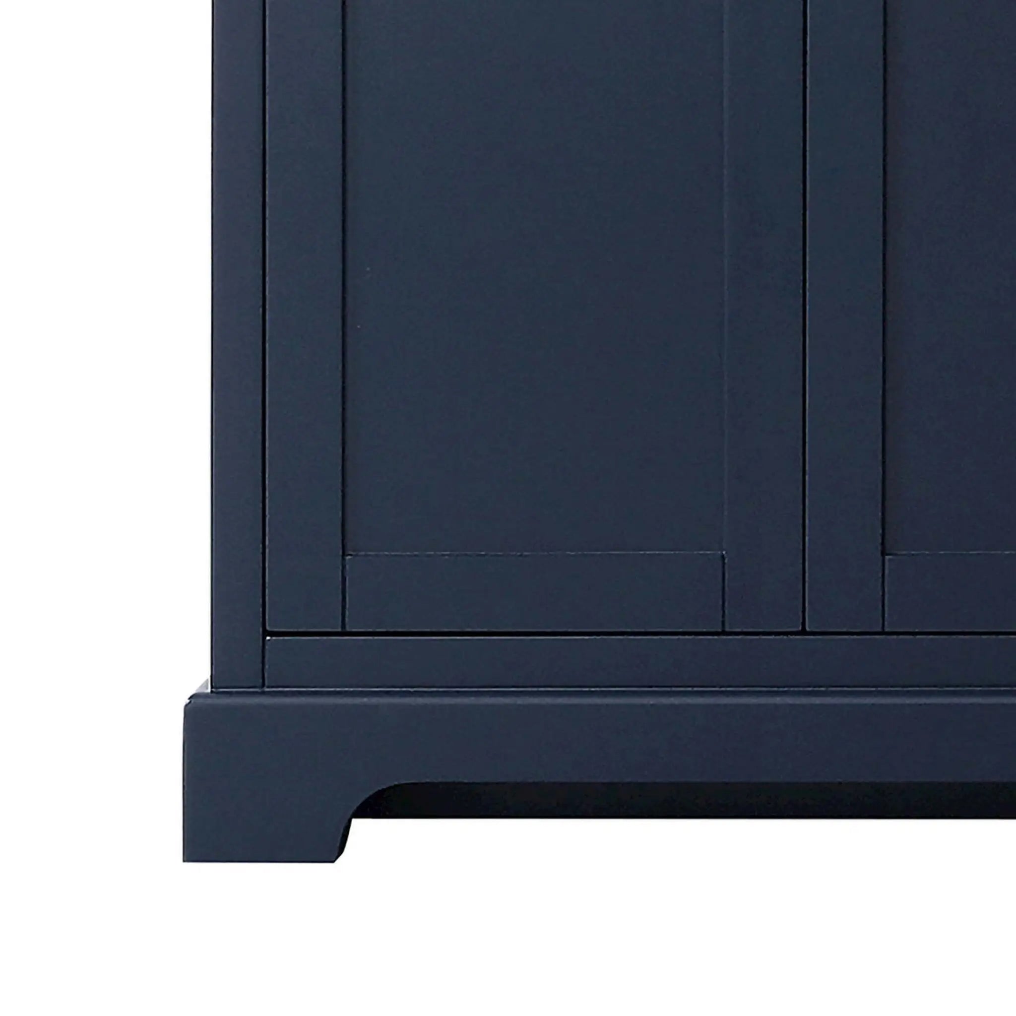 80" Avery Double Bathroom Vanity in Dark Blue with Polished Chrome Trim & 70" Mirror by Wyndham