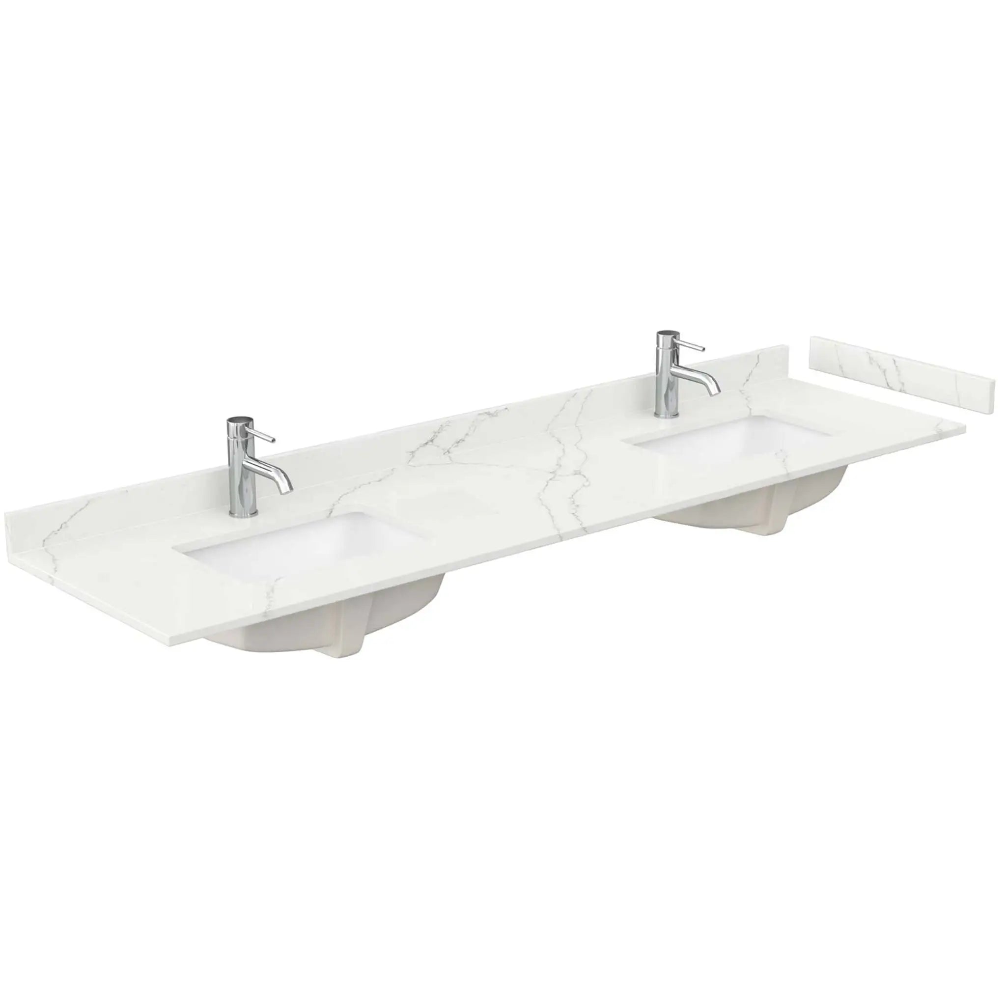 80" Sheffield Double Bathroom Vanity in Gray with Brushed Chrome Trim & 70" Mirror by Wyndham
