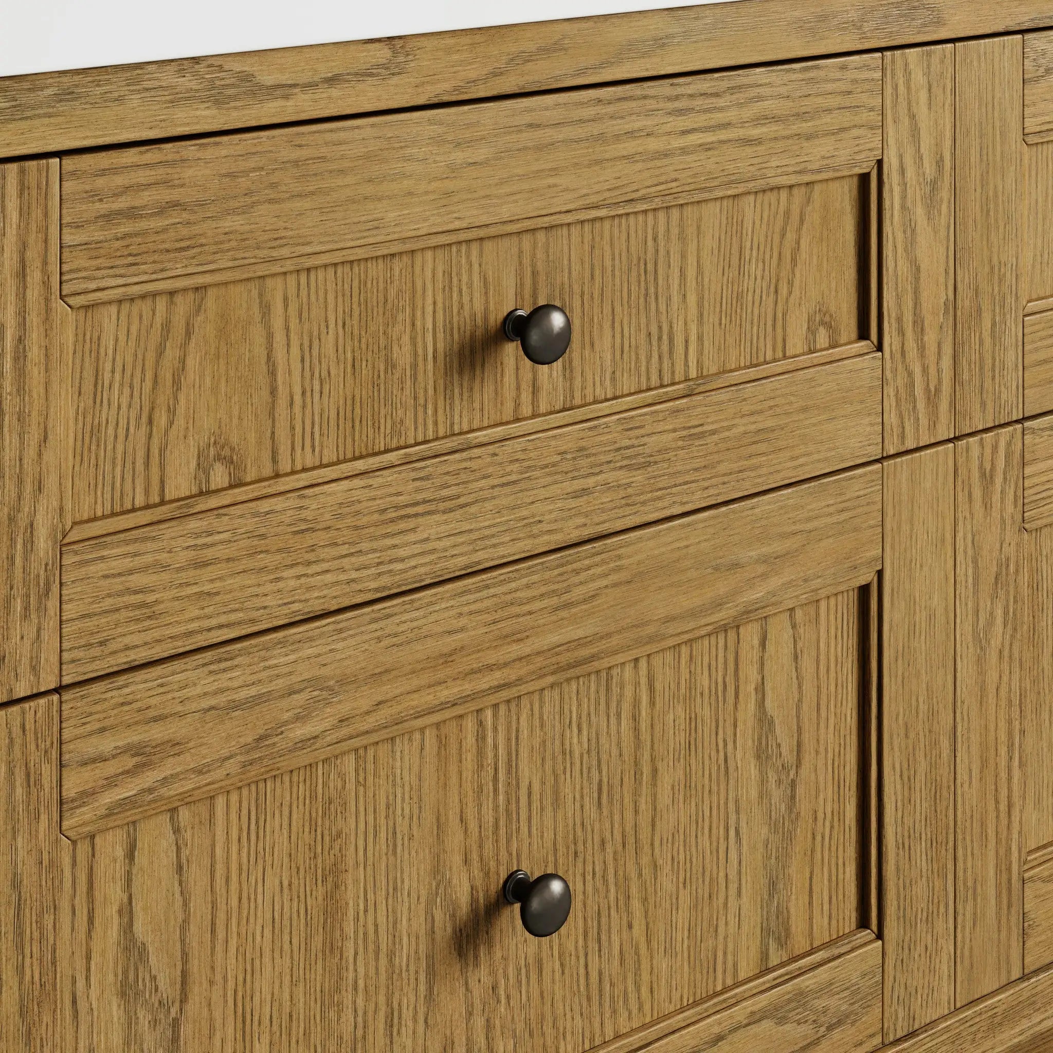 84" Breckenridge Double Vanity in Light Natural Oak by James Martin Vanities-Eternal Jasmine Pearl Silestone 11 new