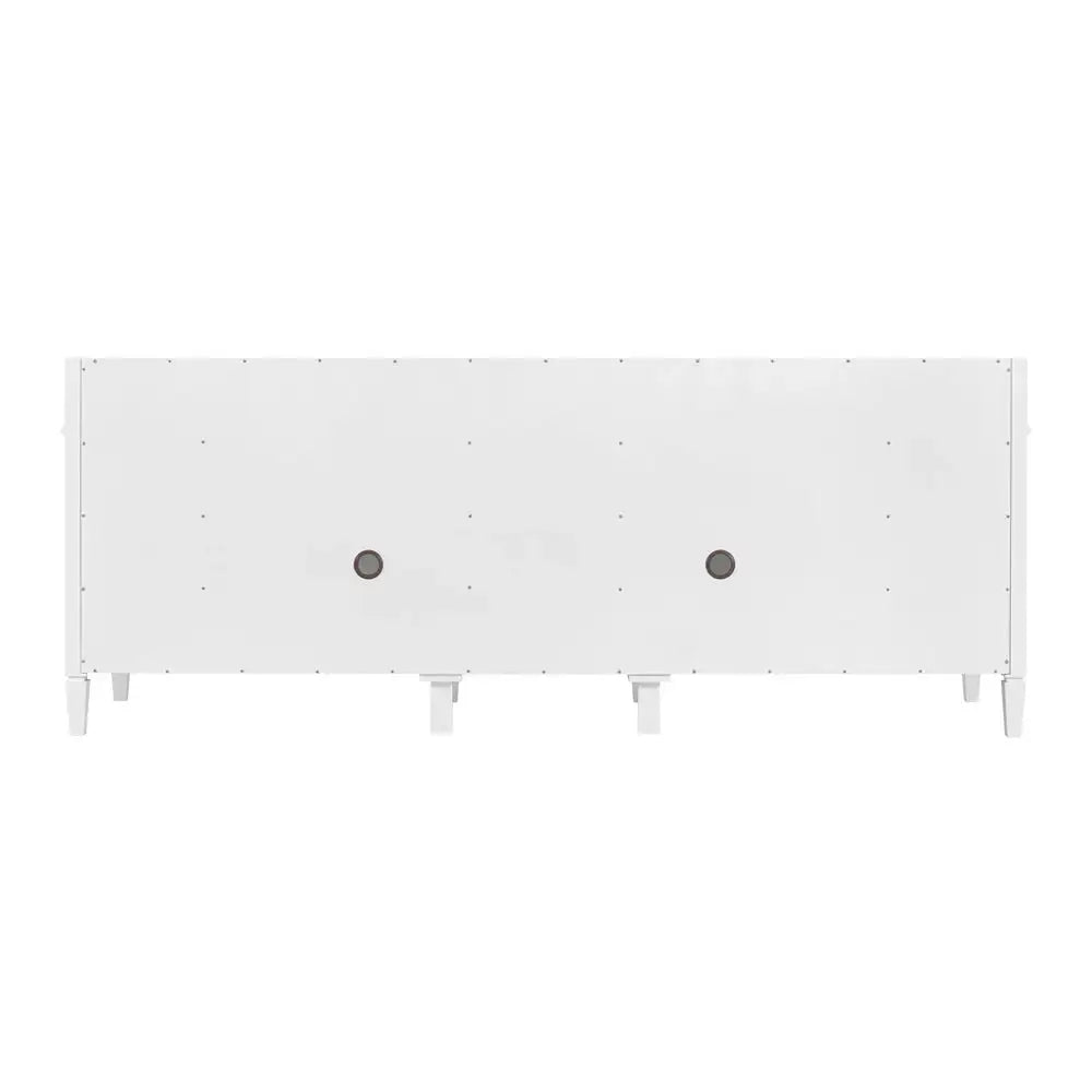 84" Double Bathroom Vanity with Sink & Top in Bright White - James Martin Brittany