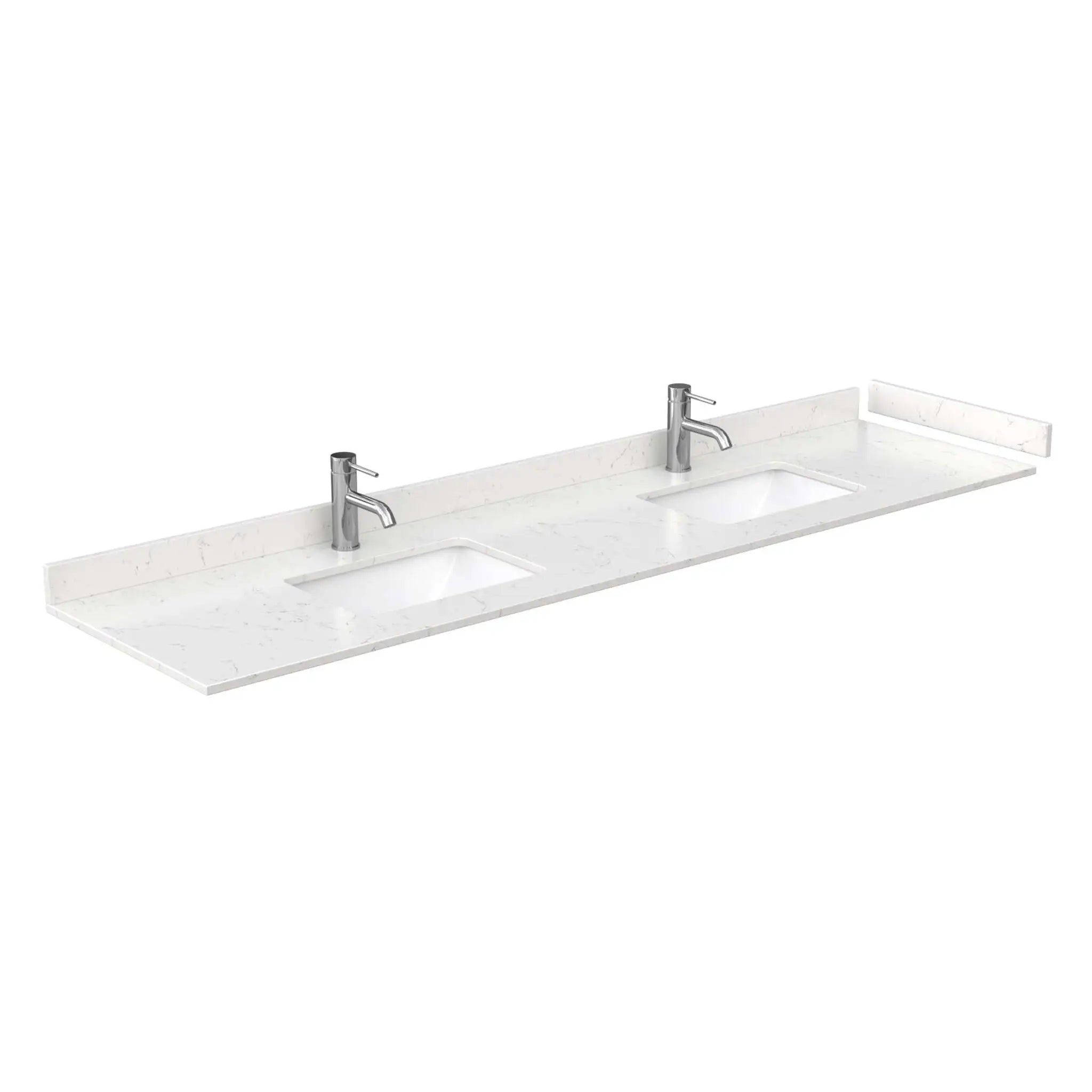 84" Elan TK Elan Double Bathroom Vanity with Toe Kick in White with Matte Black Trim by Wyndham