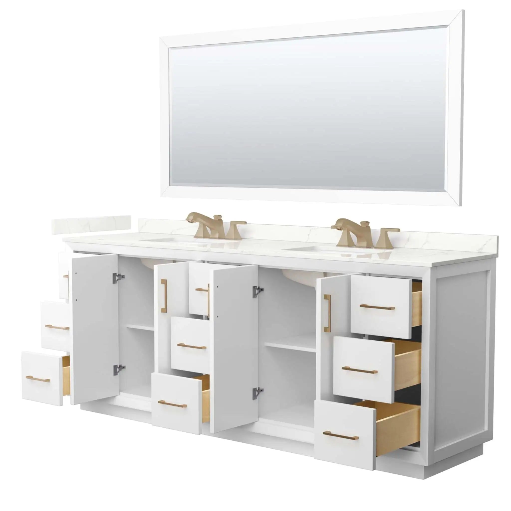 84-strada-double-bathroom-vanity-in-white-with-satin-bronze-trim-70-mirror-giotto-quartz-3-hole image 31