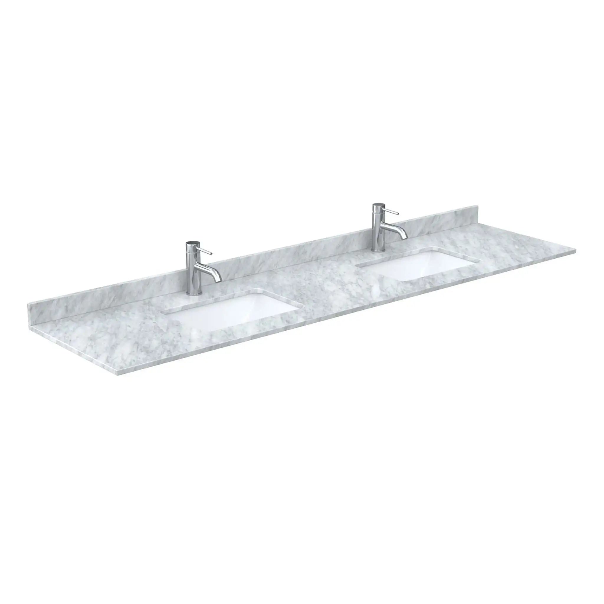 84-strada-double-bathroom-vanity-in-white-with-satin-bronze-trim-70-mirror-white-carrara-marble-1-hole image 4