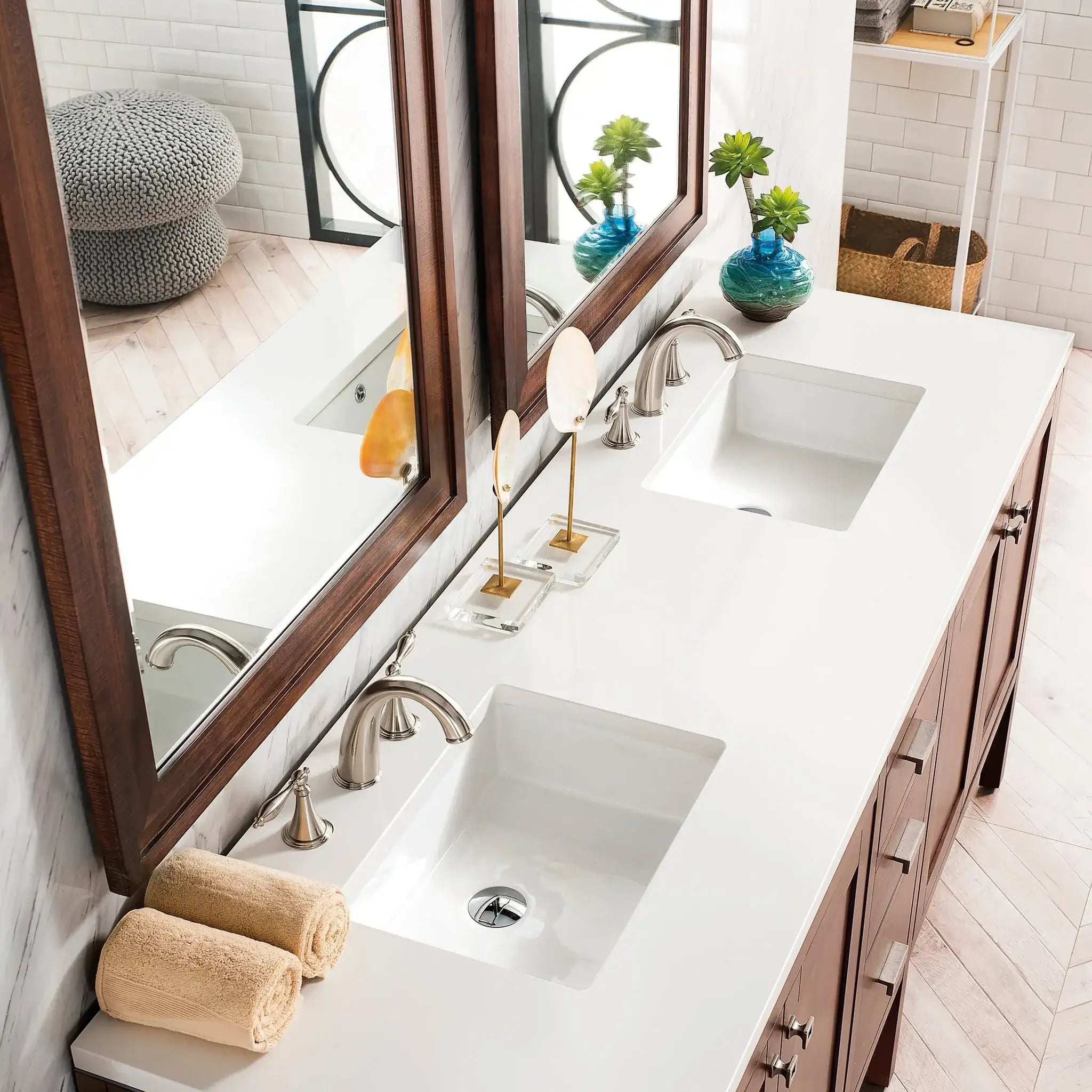 72" Addison Double Sink Vanity in Mid - Century Acacia by James Martin Vanities (E444 - V72 - MCA) - AURA Modern Home