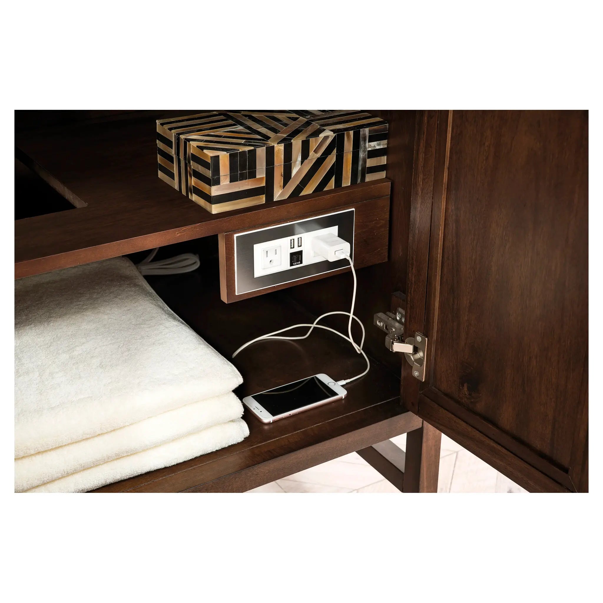 Addison 72 Double Vanity In Mid Century Acacia Standard Carrara White Marble 8 Widespread 6