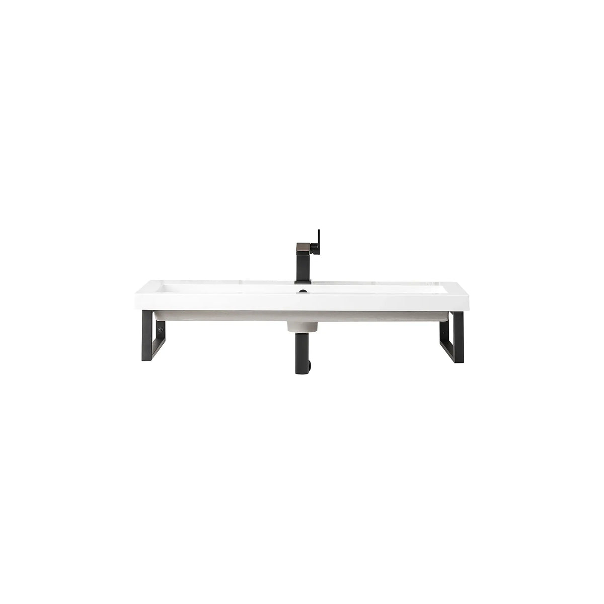 15.25" Boston Two Wall Brackets w/ 39.5" Boston White Glossy Composite Stone Top