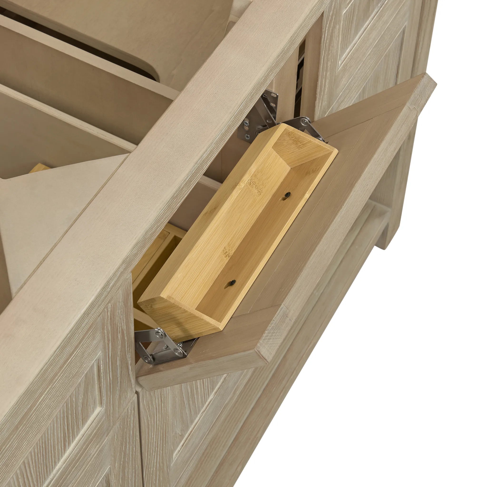 Breckenridge 60" Double Vanity in Whitewashed Oak w/FreePower Wireless Charger-Cabinet Only-Not Available image 4