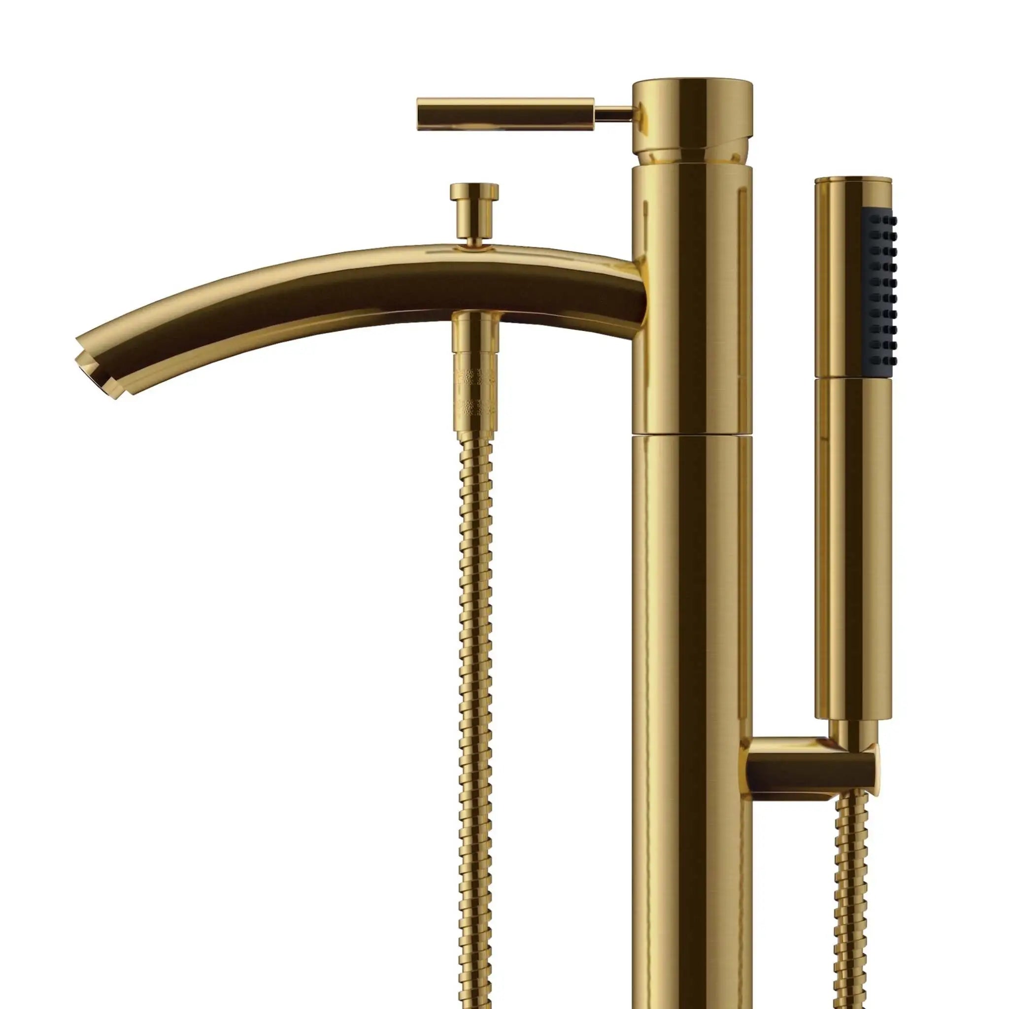 Brushed Gold Freestanding Tub Filler Faucet - Taron by Wyndham (WCAT102340P11GD) image 1