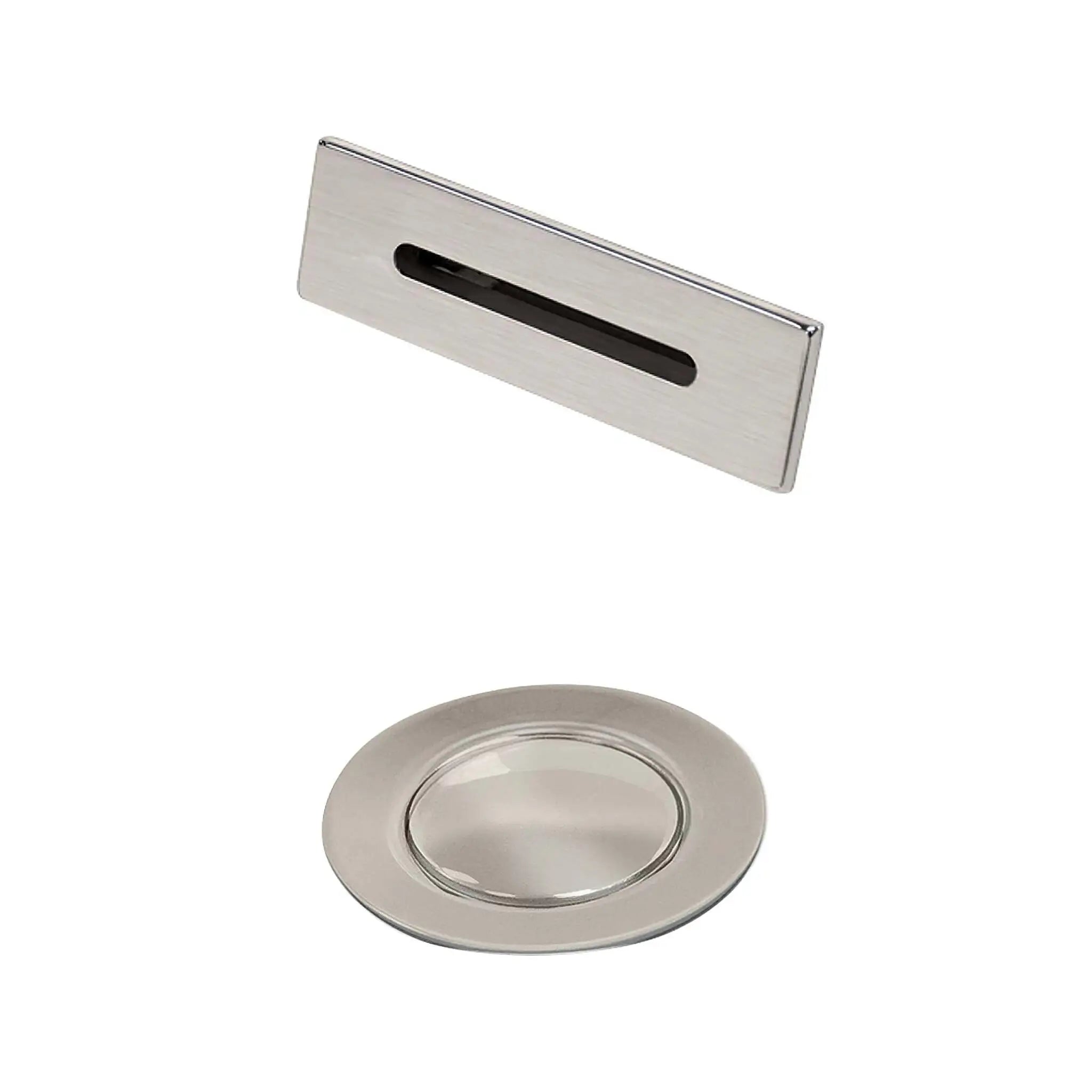 Brushed Nickel Square Bathtub Drain & Overflow Trim Kit by Wyndham (WCOBTTRIMUNISQBN) image