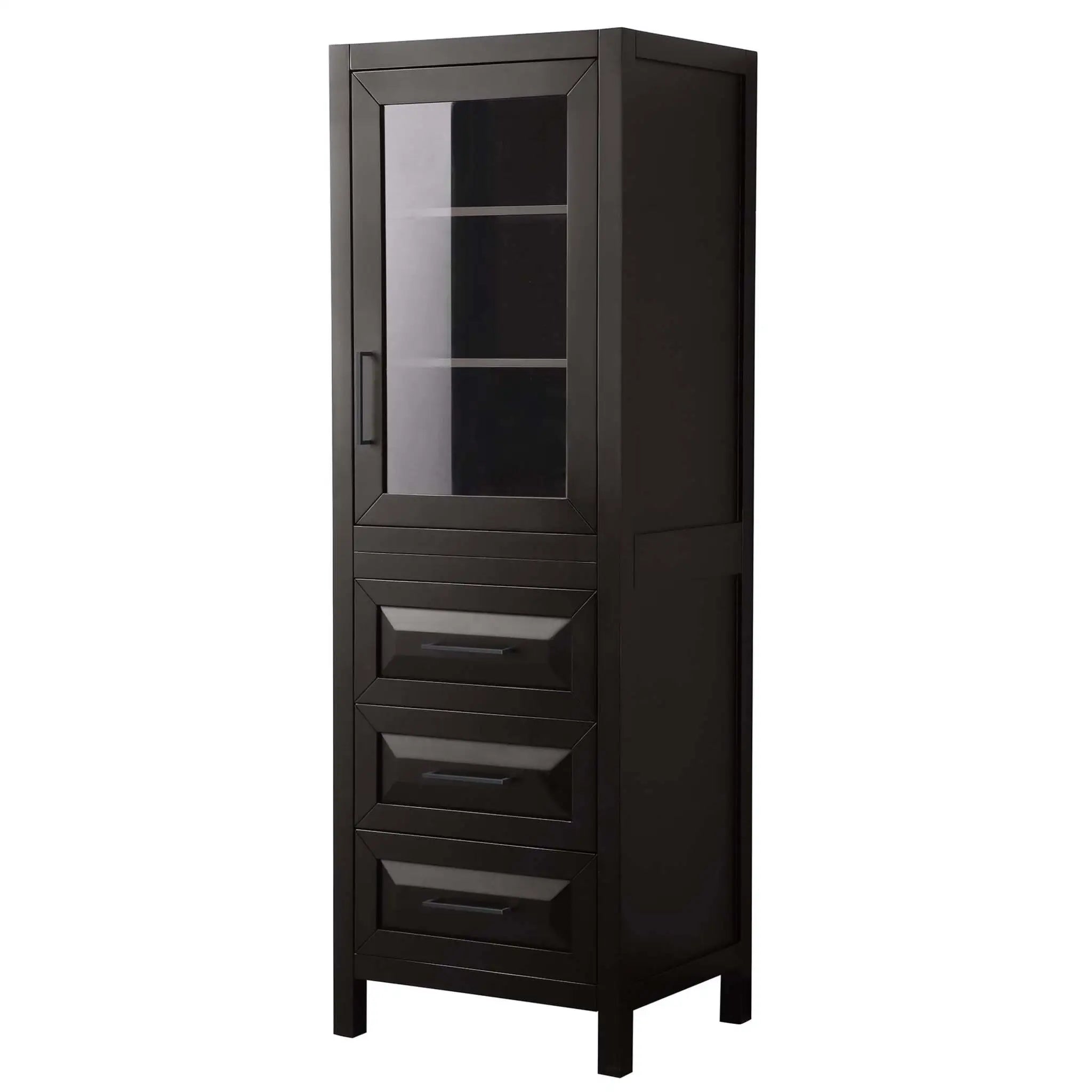 Dark Espresso Bathroom Linen Tower Cabinet - Daria by Wyndham (WCV2525LTEB) image