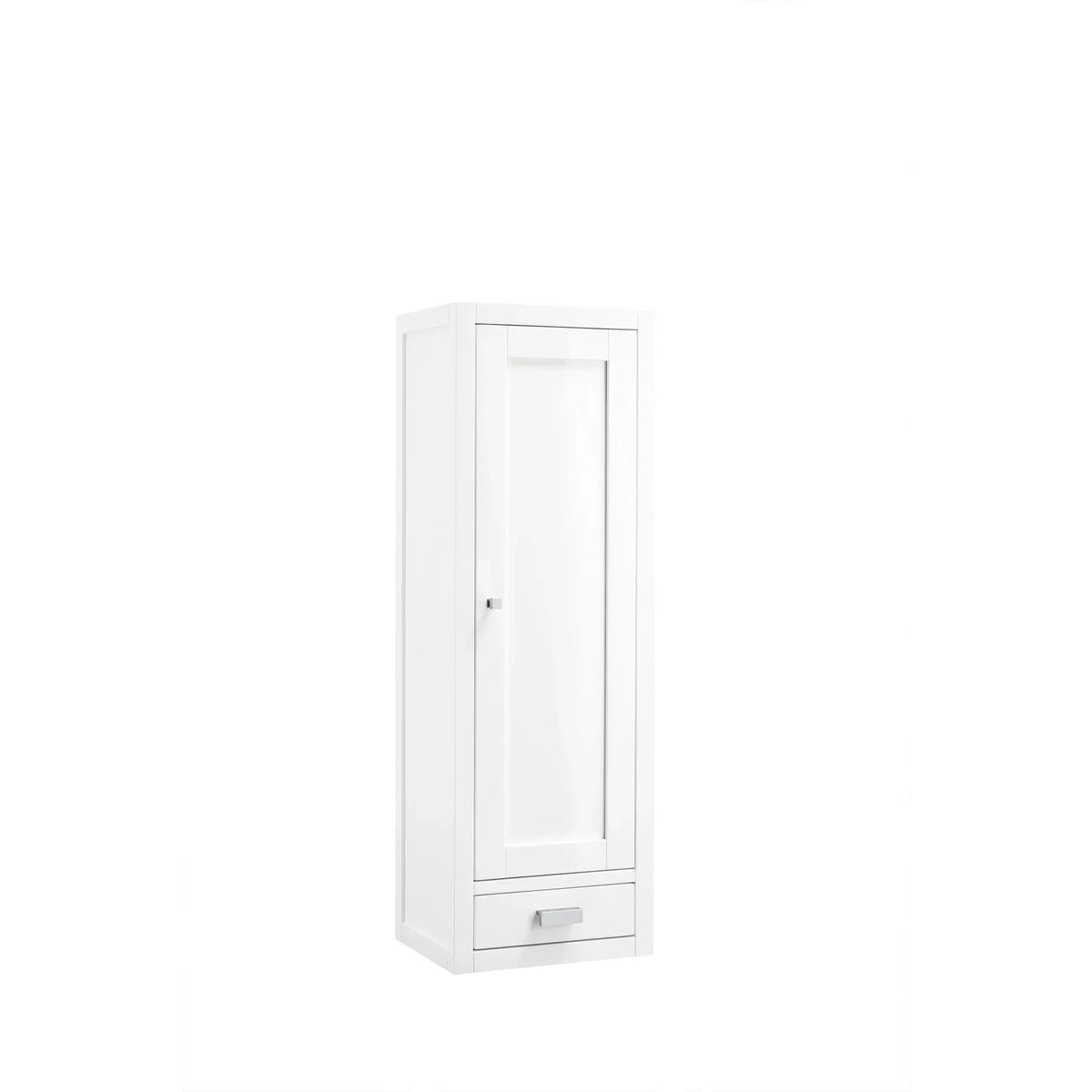 12 Inch Addison D Petite Tower Hutch Right Orientation - Glossy White Image 1