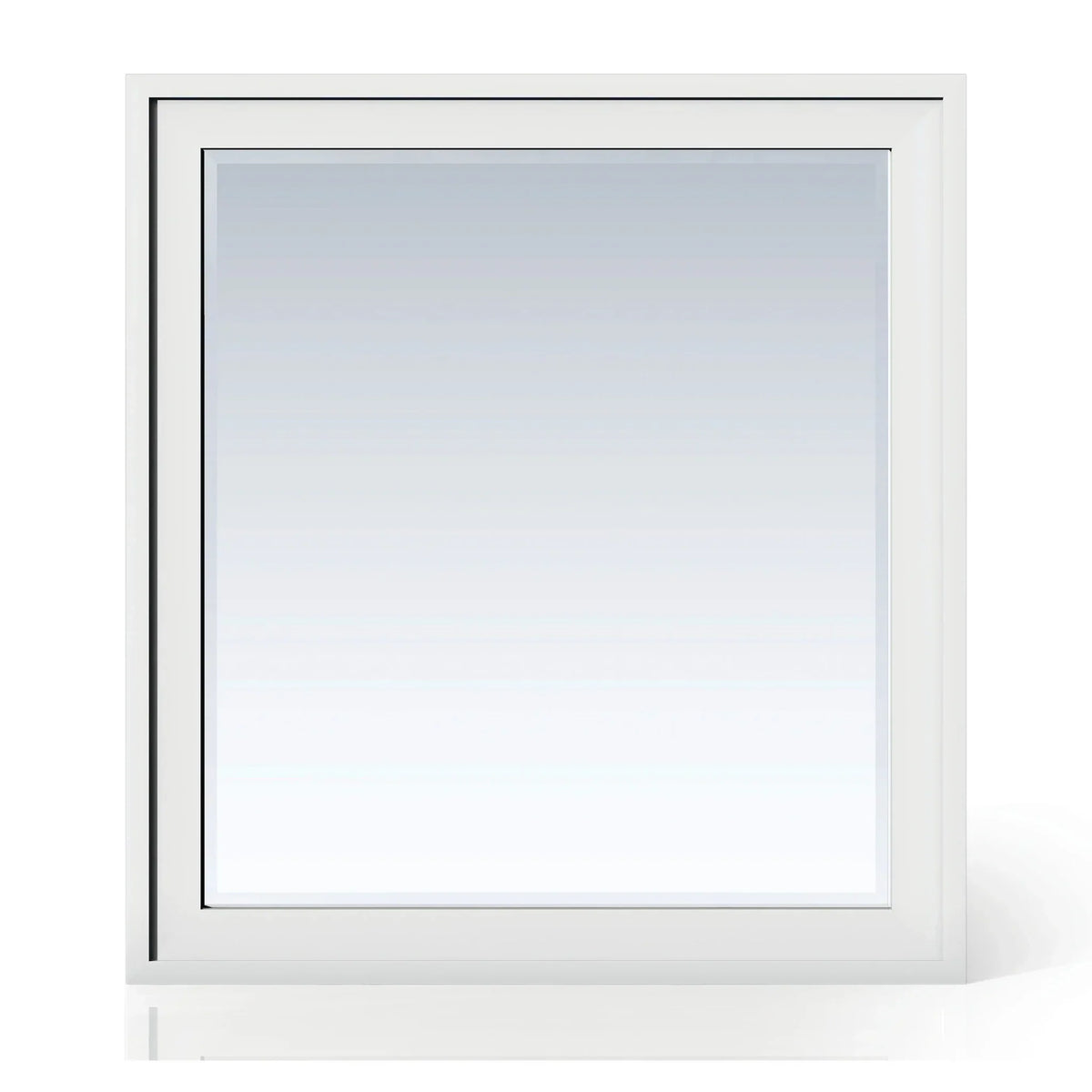 36 Inch Addison Rectangular Mirror - Glossy White Image 1
