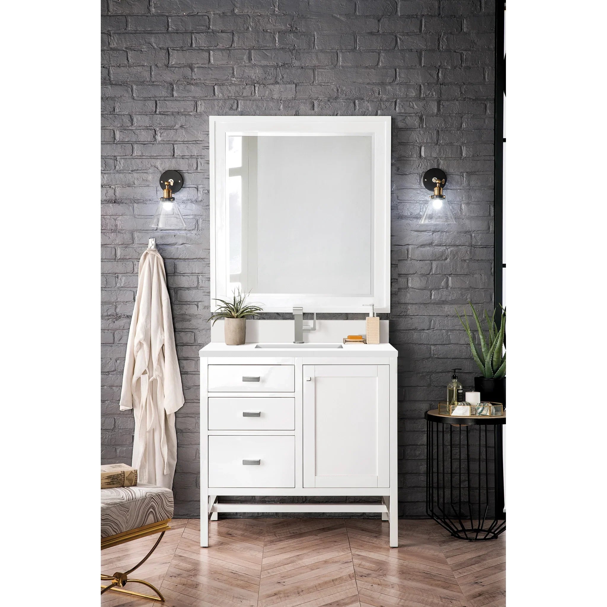 james-martin-e444-v36-gw-1wz-white-zeus-silestone-top-backsplash-single-hole image 1