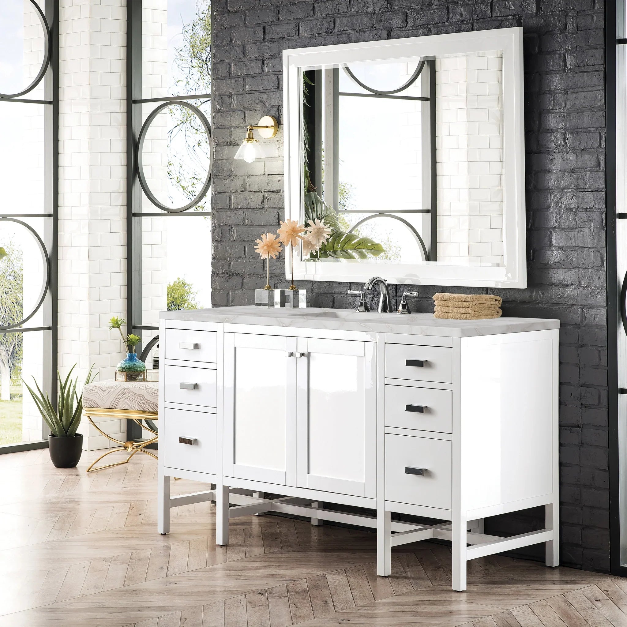 james-martin-e444-v60s-gw-3vsl-victorian-silver-silestone-top-8-widespread image 2