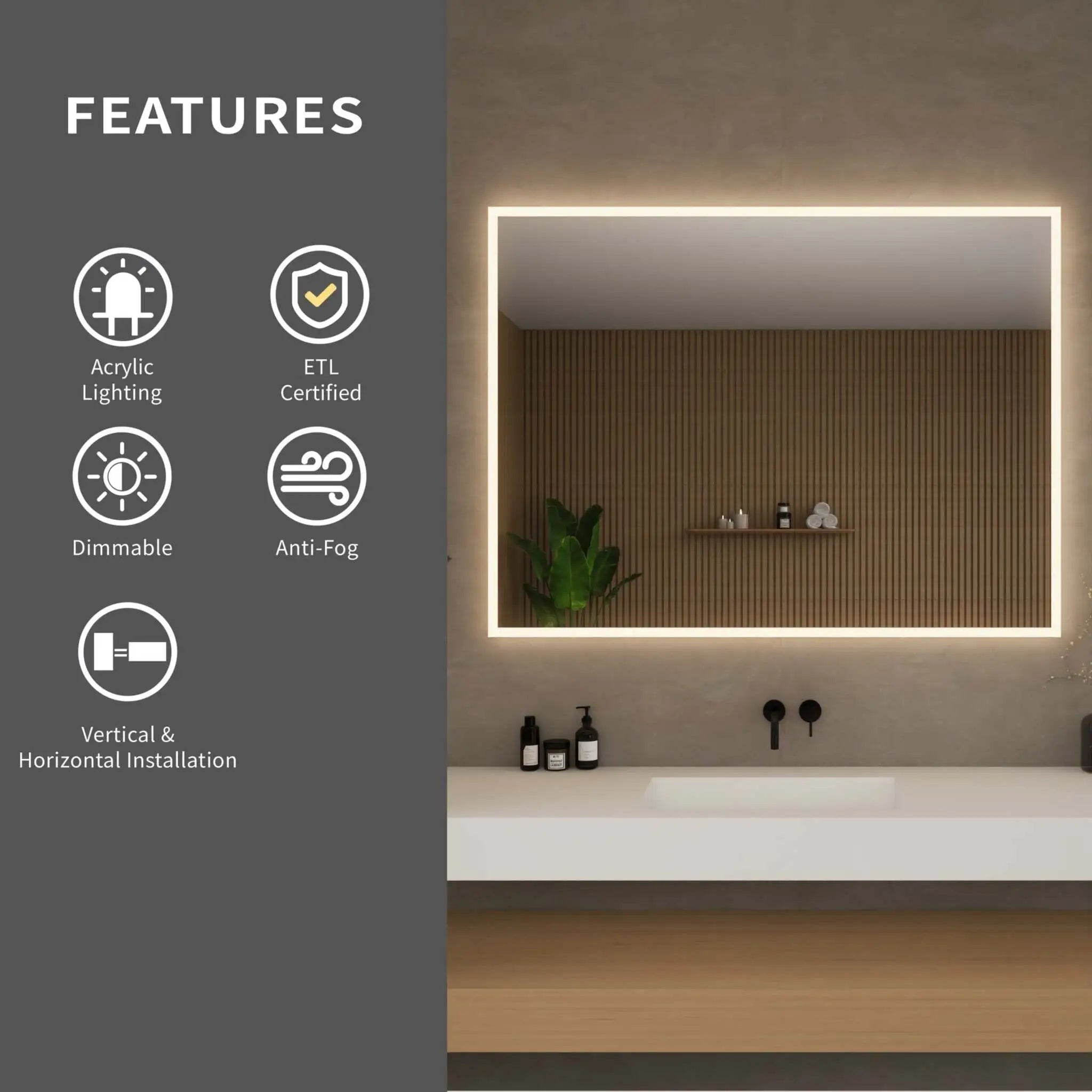 LED Mirror - Hilton by Wyndham (WCZLEDWSDPL4836) image 3