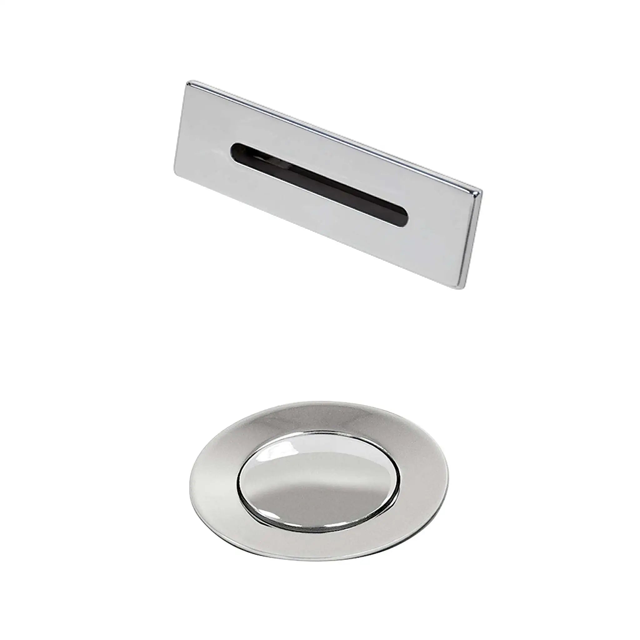 Polished Chrome Square Bathtub Drain & Overflow Trim Kit by Wyndham (WCOBTTRIMUNISQPC) image
