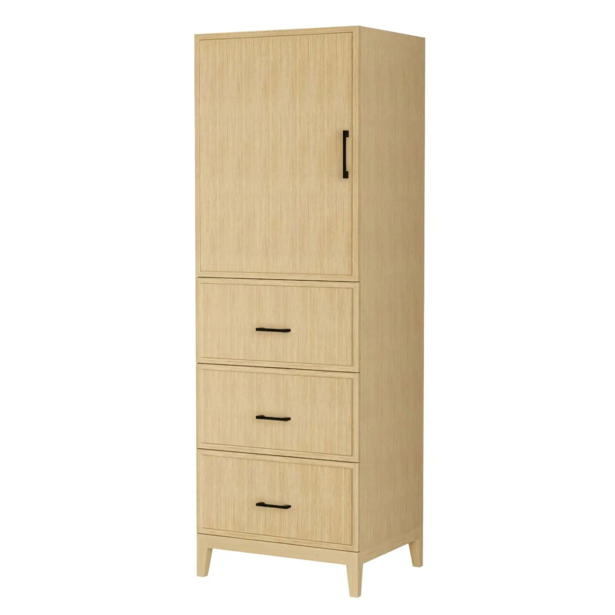 White Oak Bathroom Linen Tower Cabinet - Elan by Wyndham (WCH7171LTHB) image