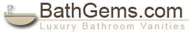 Bathgems.com - Bathroom Vanities - Small Bathroom Vanities - 55" Andover Single Bath Vanity - Dark Cherry