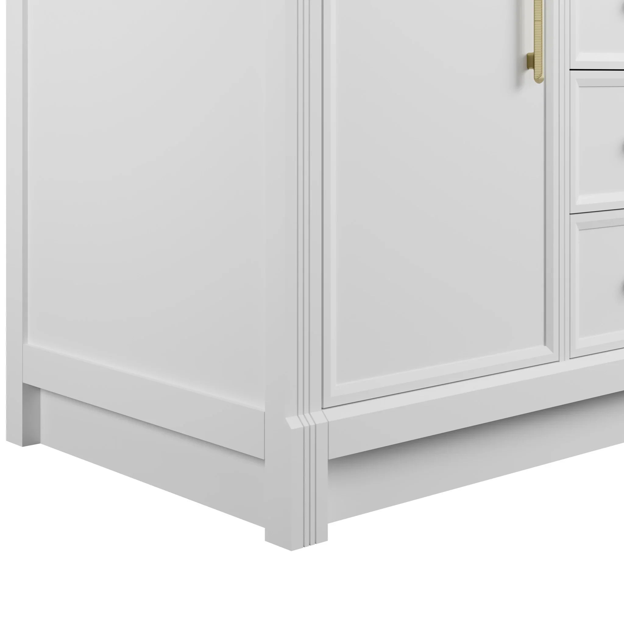 120" Bellshire Dual Vanity in Bright White with 24" Make-Up Counter w/FreePower Wireless Charger by James Martin Vanities-Tajnar Eclos 7