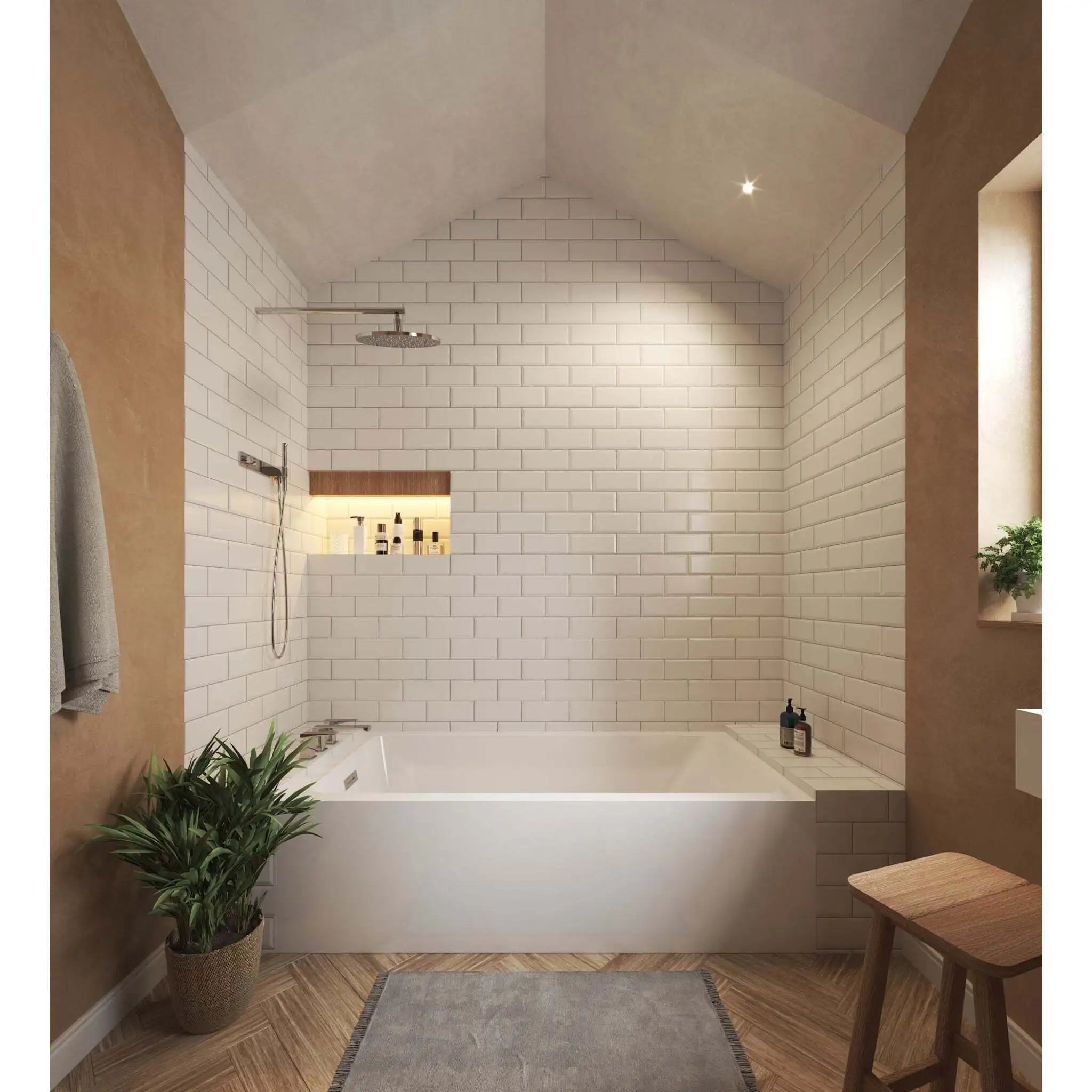 18" White Alcove Bathtub - Grayley by Wyndham (WCBTW16030L18) image 1