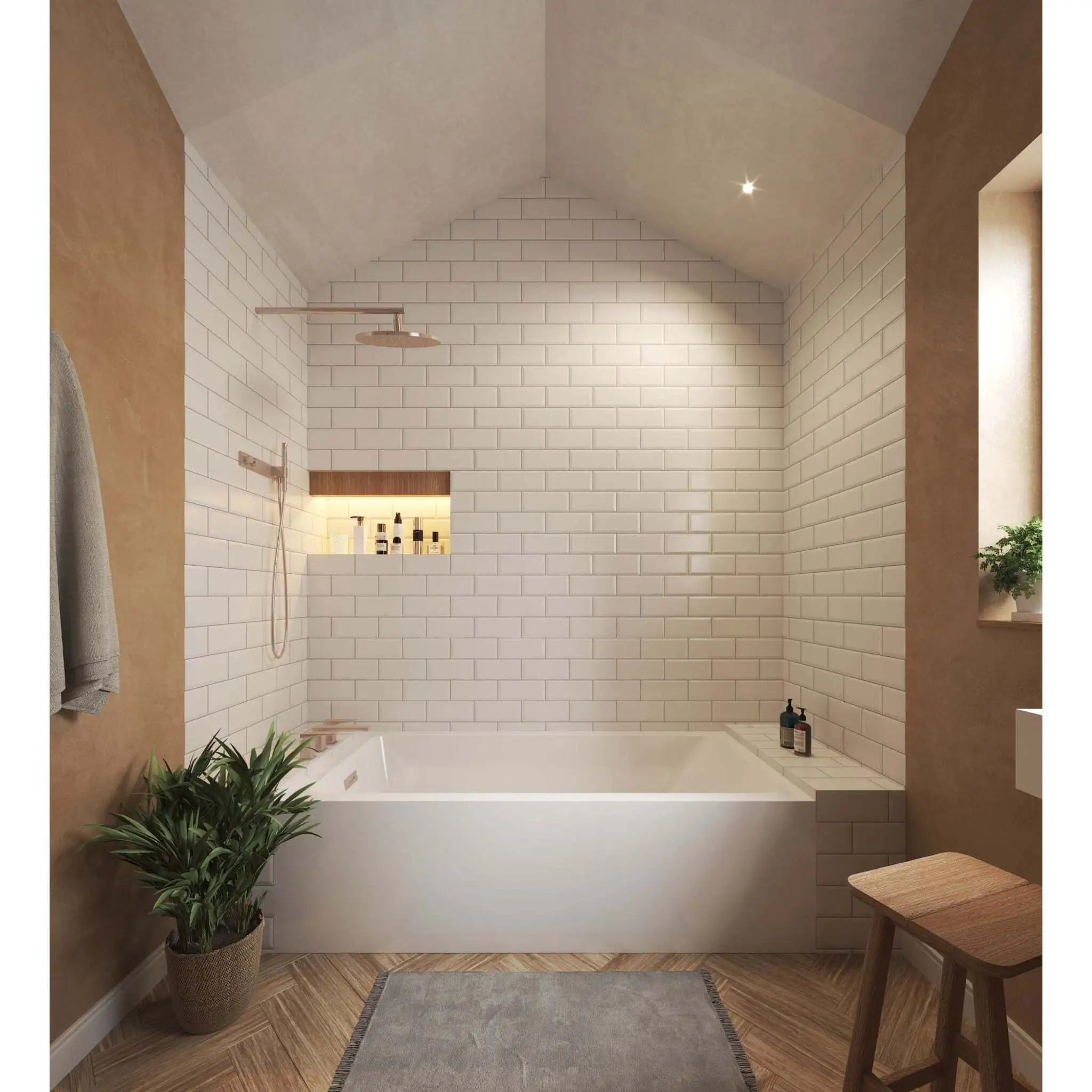 18" White Alcove Bathtub - Grayley by Wyndham (WCBTW16030L18BNTRIM) image 1