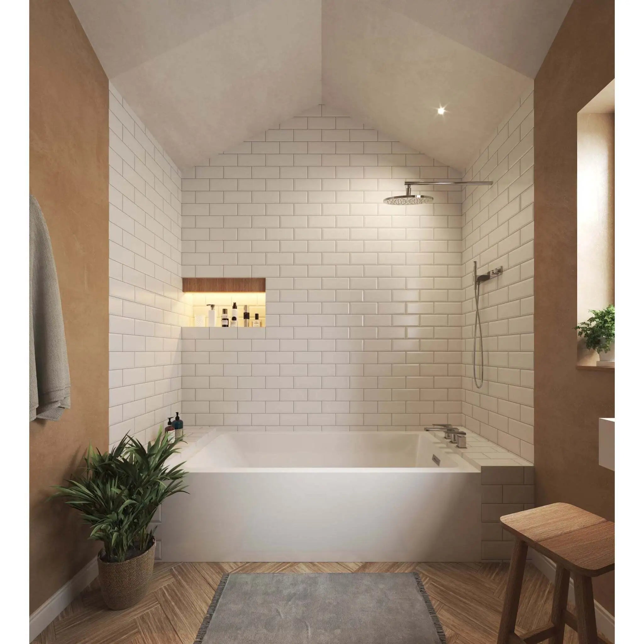 18" White Alcove Bathtub - Grayley by Wyndham (WCBTW16030R18) image 1